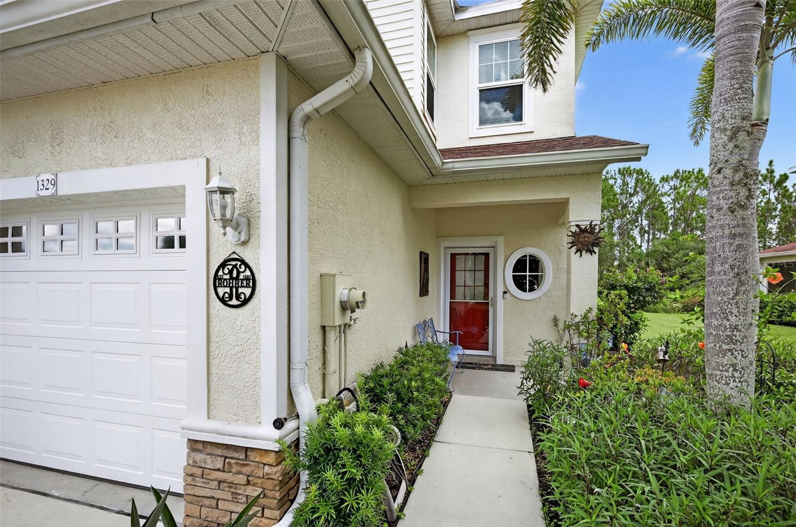If you have been looking for that home located in a beautiful community, has been exceptionaly cared for and practically maintenance free, this one is for you. This END UNIT townhome has (3) bedrooms, (2.5)baths and is 1600 sq ft with IMPACT WINDOWS. NO flood insurance required. From the moment you enter the home, you will appreciated how well it has been cared for. This unit is one of the model homes for this development, Towns of Lakeside. Love cooking in this kitchen with quality, rich cabinets, granite countertops,stainless steel appliances, an eat-at counter area that overlooks the great room. The great room is spacious for all you living and entertainment needs. The covered lanai area with storage will give you a sense of serenity as you look onto a preserve that will not be built on. Upstairs provides you with a wonderful primary bedroom with en-suite, walk-in closet and tiled shower. Enjoy the convenience of your laundry closet being upstairs for additional ease. The other two bedrooms are a nice size and will be enjoyed by whomever sleeps in them. Here are some additional updates/improvements to the home: ROOF (2022), AC (2022), Water Heater (2017), Refrig and Dishwasher (2023), IMPACT WINDOWS (2023), Lanai slider hurricane roll down (2024), epoxied garage floor, freshly painted interior, and updated burber carpeting with (10)yr wear warranty. You are centrally located close to shopping, restaurants, golf courses, area beaches and sports complex. SO, what are you waiting for? Make this one a MUST SEE! Schedule that appointment to see for yourself.