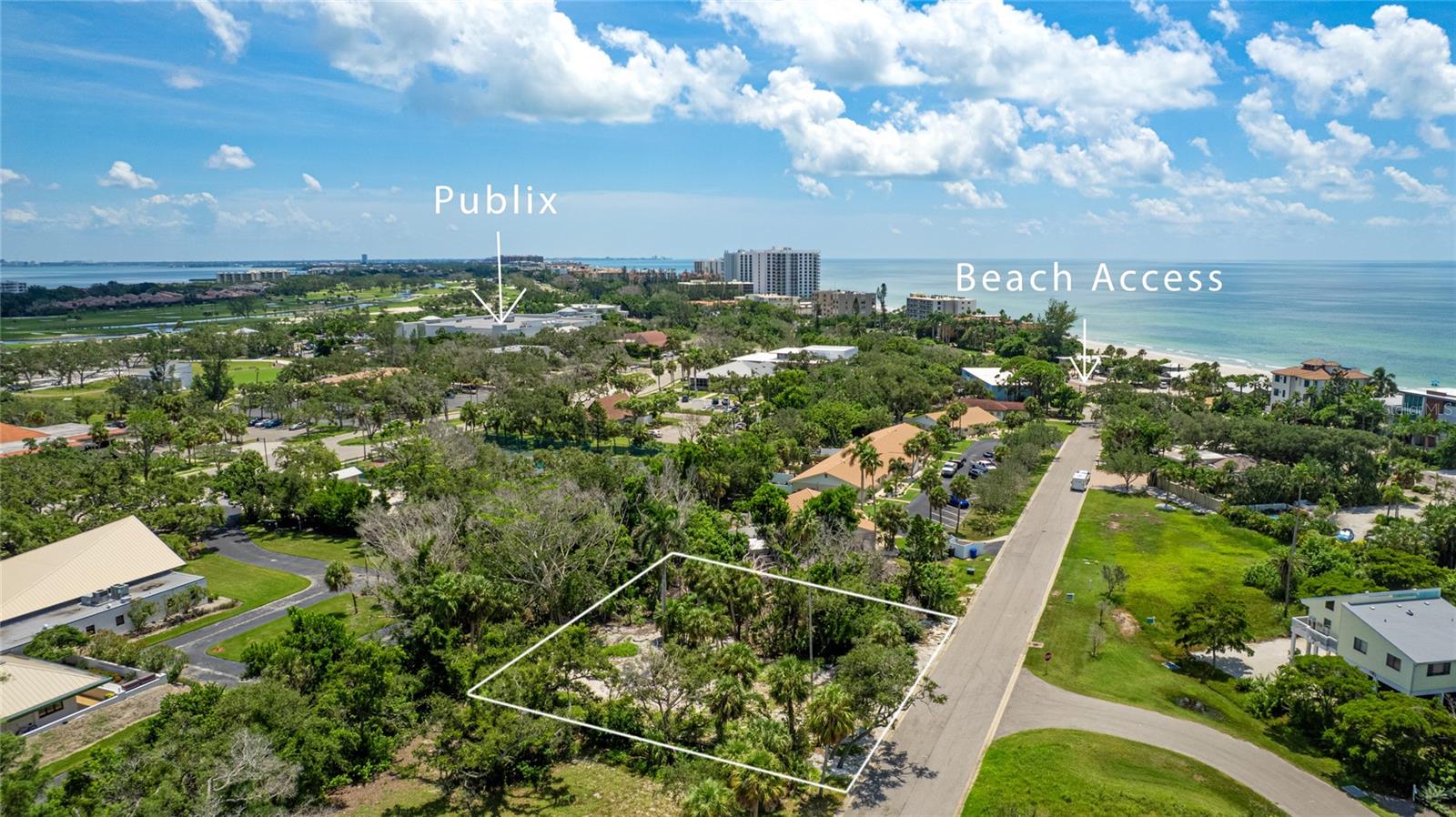 IT'S BIGGER THAN IT LOOKS! I bet you've heard that before but it's true! Rare find! & NO BUILDER ATTACHMENT! Just under a 1/2 acre homesite located on a quiet street & available now to build your dream home! Perfectly situated just 1 block to the public beach access that leads straight out to the Gulf Mexico! If you're new to Longboat Key, rest easy that rental restrictions limit to renting only one time a month so it doesn't feel like a tourist trap! It's relaxing, serene & will be your own escape from all the hustle & bustle. Did you know Longboat has amazing sidewalks for safe walking & bike riding that are wide & make it EASY to stay active. Literally, there is NO EXCUSE to not be active in a place like this. It is truly paradise. This property offers the ideal blend of luxury, convenience & peaceful, coastal living. Sewer & electric are present on the property in addition to an Artesian well for irrigation. Enjoy the island lifestyle with a short walk or bike ride to the Longboat Key Moorings Marina, Publix, charming boutiques, the library, churches, tennis center or Bayfront Park for pickleball & yoga. Only a short ride to Anna Maria Island, IMG Academy, world class medical or head south to St Armand's Circle for fine dining, the arts & less than an hour to three major airports: Tampa International, Sarasota/Bradenton or Clearwater/St Pete. Buyer is responsible to verify all boundaries. AMAZING SUNSETS INCLUDED!
