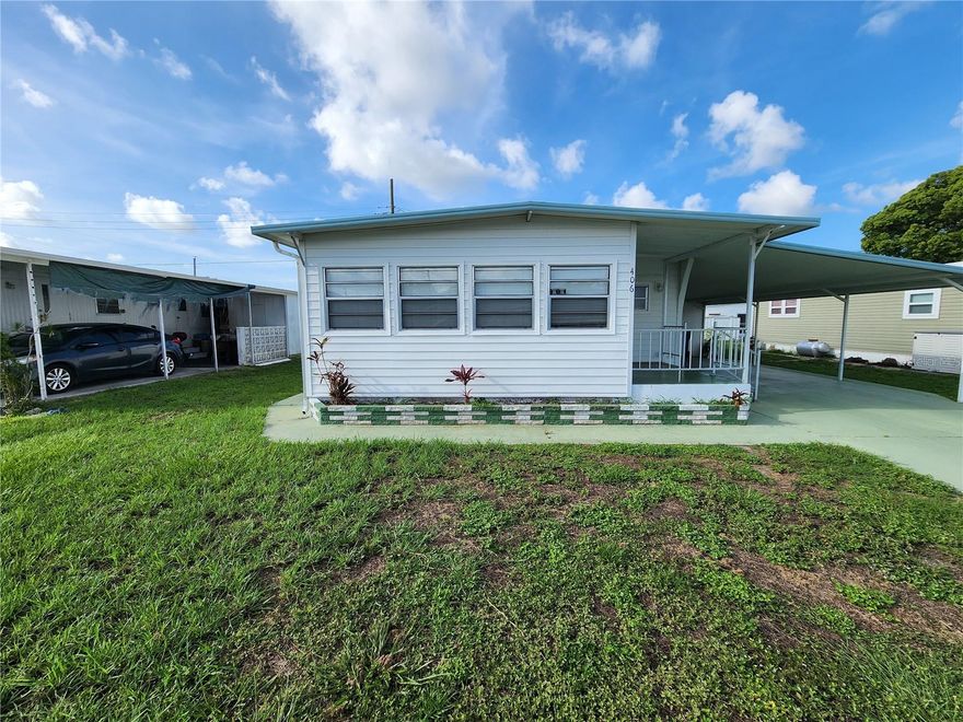 Neat and clean furnished home in the active 55+ pet-friendly community of Heather Hills. NO LOT RENT  and a low maintenance fee make this an affordable choice. This two-bedroom, 1.5-bath home is move-in ready and conveniently located near shopping, banks, restaurants, the airport, and just minutes from the sunny beaches of Anna Maria Island.”  If you like activities join the HOA for $50/year, optional but highly recommended.  Come for the winter or stay all year and enjoy the Florida life style.
You will love the area, wider streets, homes not on top of each other.  Make an appointment today.