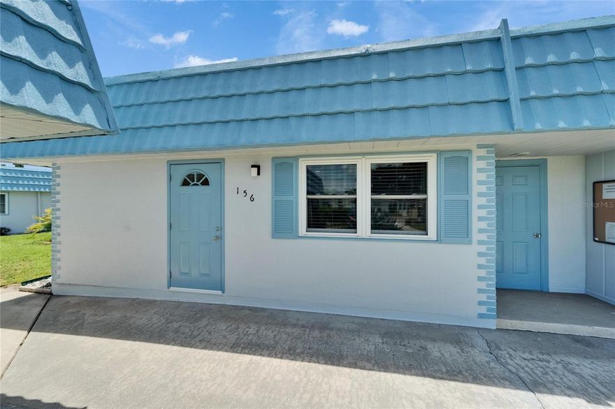 One-year lease, non-smokers only, no pets allowed. Remodeled 2 bedrooms, 2 baths with all weather enclosed patio for year round Florida living. This condominium boasts wood cabinets, energy efficient windows, NEW appliances, NEW kitchen sink and faucet, New vinyl planks floor, Newer washer, dryer, NEW shower, tub enclosure and faucets. The monthly rent covers a range of services, including amenities, fitness center, gated security, basic cable, high-speed internet, grounds maintenance, irrigation, pest control, and water. The aluminum carport cover for the assigned parking was damaged. It will be replaced by the condo association. Move in and enjoy all that Kings Point has for you!