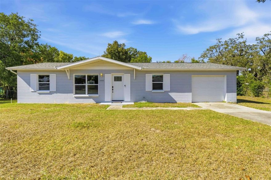 Discover comfort, updates, and room to grow at 4533 Lakeshore Ave in Spring Hill, FL, a beautifully maintained 3-bedroom, 2-bath block-constructed home offering 1,160 sq ft of inviting living space on almost half an acre, with no HOA or CDD. The home sits on a generous corner-style lot, giving you extra privacy and the freedom to create the outdoor setup you’ve always wanted.

Step inside to a warm and welcoming layout featuring a spacious open living and dining area with plenty of natural light. The kitchen is designed for everyday convenience with modern countertops, clean cabinetry, stainless-steel appliances, and an efficient layout that makes cooking and entertaining a breeze. The master suite offers a comfortable retreat with a walk-in closet and a private en-suite bath, while the two additional bedrooms are perfect for guests, a home office, or hobbies. Tile flooring flows throughout the entire home, providing durability, low maintenance, and a consistent, modern look.

This home has been thoughtfully updated where it counts. Enjoy peace of mind with a roof that is only 2 years old and a brand-new AC system installed this year, giving you reliable comfort for years to come. Fresh interior touches make the home feel clean and move-in ready, allowing you to settle in without lifting a finger.

Outside, the property truly shines. Sitting on almost half an acre, the backyard offers endless possibilities—build a pool, add a workshop, create a garden oasis, or simply enjoy the extra space and privacy. With no HOA, you have the freedom to personalize the property as you wish. There's also plenty of room for RV or boat parking.

Located in the heart of Spring Hill, you’re close to shopping, restaurants, parks, schools, medical facilities, and just a short drive to Weeki Wachee Springs and the Gulf Coast. Whether you're a first-time buyer, downsizing, or looking for an investment opportunity, this home checks all the boxes.

Explore beyond the surface to discover its true appeal. With a great layout, major upgrades already completed, and a spacious lot full of potential, this home is ready to welcome its next owners. Schedule your private showing today.