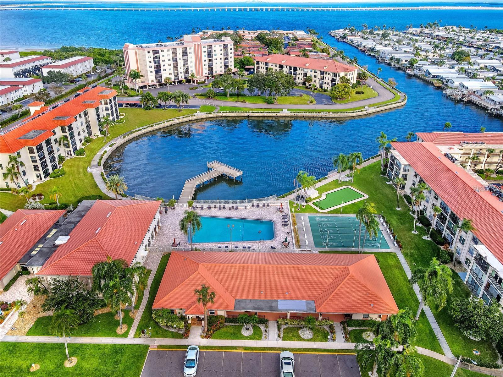 ENJOY FLORIDA RESORT LIFESTYLE IN AN ACTIVE 55+ COMMUNITY SITUATED ON TAMPA BAY IN A CLEARWATER CENTRAL LOCATION. Make yourself at home in this upgraded villa with a new back patio, granite kitchen counters, skylights, Florida room, inside utility room and a few steps from a mile walk around Tampa Bay lighted by night to capture all hours !! In addition to the easy maintenance of this villa, recreation opportunities abound with the large clubhouse offering organized activities or quiet conversation groups card games, fitness center and large ballroom for special events.. On a hot day, cool off in the huge swimming pool and continue doing laps all year long in the temperature controlled water then relax in the sauna. Fishing from the pier or just watching the dolphins and manatees is a favorite sport. Grills , shuffleboard, golf putting green and bike racks add to the outdoor activity. The complex is conveniently located near transportation routes, eateries, shopping and easy commute to beaches. Imperial Cove manifests the attributes of its name as it truly is elegant ,tucked away yet affordable. Why wait when a lifetime vacation spot is now available!! Water, Sewer, Trash, Cable are included in the rent. Available unfurnished as well.