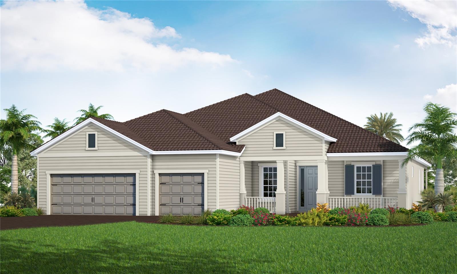 Under Construction. Located in Windward by Neal Communities in Lakewood Ranch, this stunning Savannah 2 backs to a private, mature preserve and features a custom pool & spa with outdoor kitchen. The 4BR/3BA/3CG home showcases over $175K in upgrades including impact glass, 8’ doors, recessed ceilings, and upgraded wood flooring. The Chef’s Kitchen offers stacked cabinetry, quartz counters, ceiling-height backsplash, GE Profile appliances, and a navy island with brushed gold accents. The Great Room with pocket sliders opens seamlessly to the lanai, perfect for entertaining. The Owner’s Suite includes a freestanding tub, walk-in shower with designer tile, and dual quartz vanities. A guest suite with private bath, Club Room, and Den provide flexible living. Additional features: luxury utility room with cabinets/sink, epoxy garage floor, upgraded HVAC & insulation.