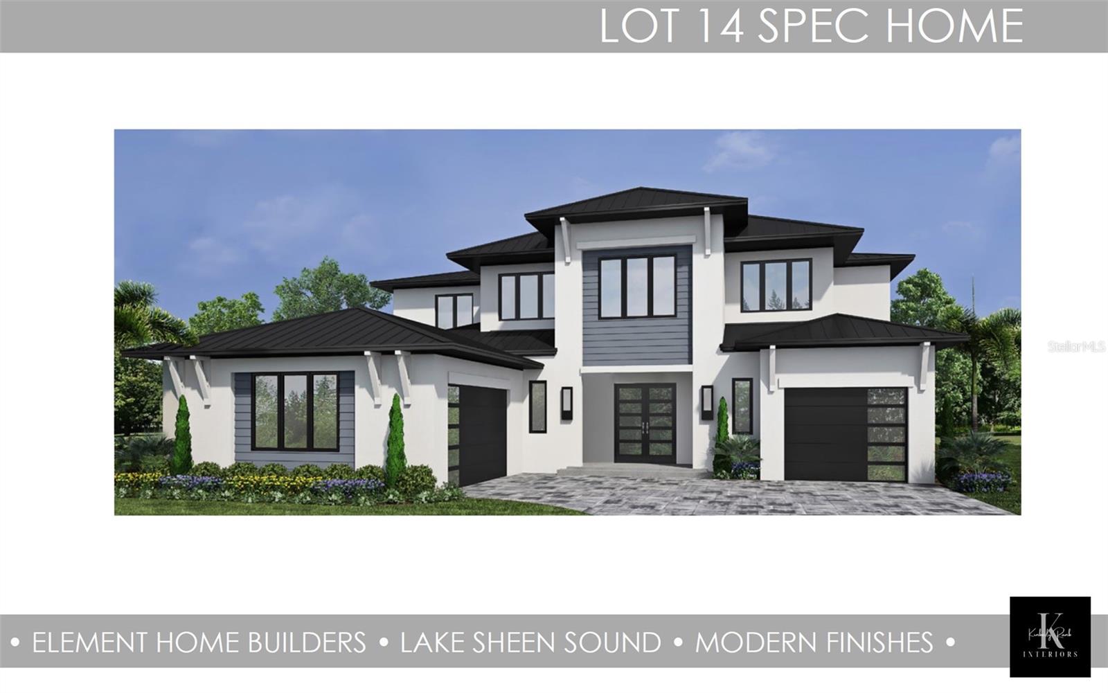Pre-Construction. To be built. NOW OPEN VISIT US TODAY - ONLY A FEW OPPORTUNITIES REMAIN IN THIS EXCITING NEW COMMUNITY. Introducing the Dreamscape by Element Home Builders located in the Windermere areas newest luxury community, Lake Sheen Sound. Welcome home to this stunning 4,346 square feet property that greets you with an impressive sweeping, two-story entryway with a beautiful foyer. A private office is just to the right, and a gorgeous guest suite to the left offers privacy and comfort for visiting family or friends. This 5-bedroom, 4.5-bathroom home also features a massive great room and open floor plan ideal for entertaining, as it opens to the covered porch and pool area with summer kitchen. The gourmet kitchen boasts a beautiful island large enough for all to gather for a morning meal or evening unwind. The formal dining room is ideally placed with views of the sprawling patio and sparkling pool. Just off the great room is the exquisite master suite with a roomy sitting area, a large walk-in closet, and a luxurious spa-like bathroom with a soaking tub and beautiful glass shower. The top of the stairs opens to showcase the view below. Upstairs are three beautiful bedrooms with walk-in closets and two bathrooms. A roomy loft area is designed for entertaining, lounging, or movie nights with family and friends. This home also features two separate garages, one of which is equipped for two vehicles and the other for a single vehicle. A mud room off the 2-car garage offers added convenience. Lake Sheen Sound is a meticulously planned enclave of 14 exclusive homes including three, generously sized one-acre lakefront homesites and 11 interior lots. The lush landscape will offer a scenic, private setting, designed for the utmost luxury and comfort desired by any homeowner.