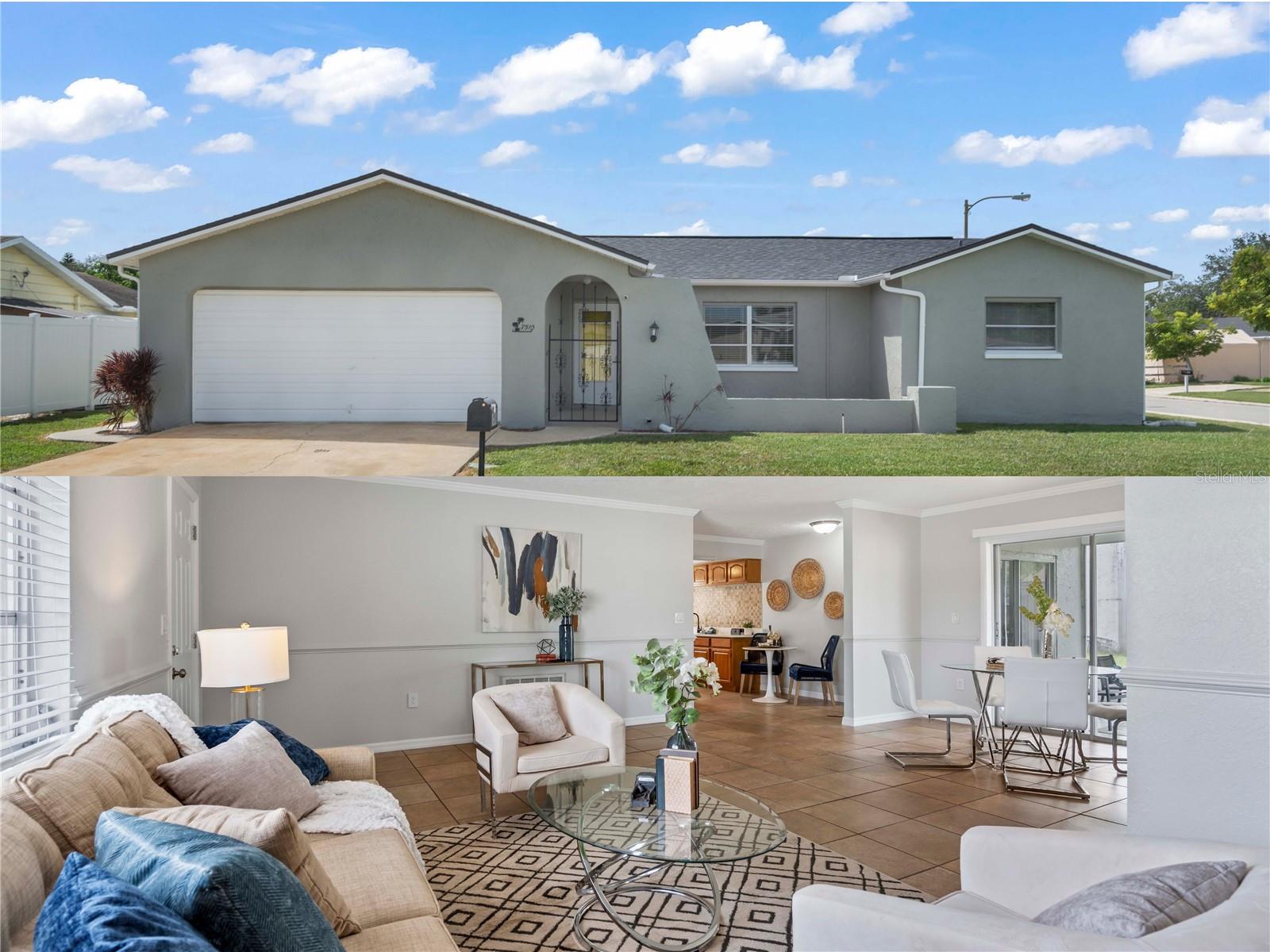 Under contract-accepting backup offers. Welcome to 7510 Milbank Dr! This home has been professionally appraised and pre-inspected to ensure accurate pricing and give you confidence that it’s SELL-READY. Major updates have already been taken care of, including a new roof in 2023, water heater in 2018, and A/C in 2025. This 3-bedroom, 2-bath split-floor plan has been freshly painted inside and out. The interior features updated bathroom vanities and beautiful quartz countertop in the kitchen, creating a clean, modern feel. Families will love being just down the street from Lake Lisa Park, which offers a playground and open green space for recreation. You’ll also enjoy easy access to shopping, dining, and entertainment at Gulf View Square Mall, while Hudson Beach is only 10–15 minutes away for relaxing sunset views. With its recent updates, convenient location, and ready-to-move-in condition, this home has so much to offer. Schedule your private showing today.
