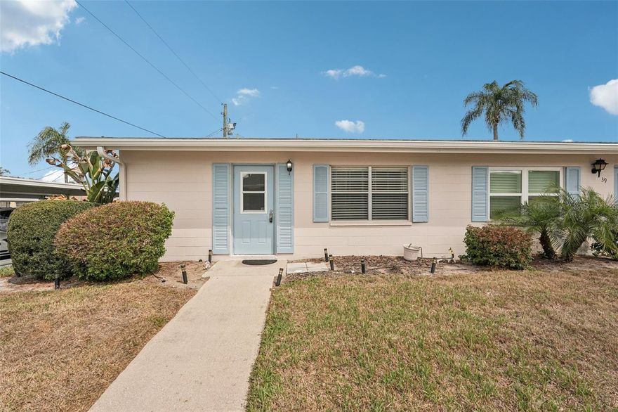 Welcome to easy Florida living in the gated 55+ community of Kings Point in Sun City Center! This bright and well-maintained 2-bedroom, 2-bathroom condo offers comfortable single-story living with 960 sq. ft. of space and the added convenience of being sold fully furnished—just bring your suitcase and move right in. The home features ceramic tile flooring in the main living areas and newer laminate flooring in the bedrooms, making maintenance simple and stylish. The spacious primary bedroom includes a walk-in closet, while the second bedroom offers built-in shelving for extra storage. Enjoy peace of mind with a new HVAC system installed in January 2025 and an updated electric sub-panel (2019). Located near your covered, assigned parking, this end-unit condo provides easy access and privacy. Kings Point residents enjoy resort-style amenities including indoor and outdoor pools, fitness centers, golf-cart friendly streets, dining options, tennis, pickleball, and countless social clubs and activities. Whether you're looking for a full-time residence or a seasonal retreat, this move-in-ready home offers the perfect opportunity to start enjoying the Florida lifestyle immediately.