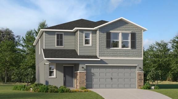 One or more photo(s) has been virtually staged. Under Construction. This new two-story Jefferson boasts a modern layout with an open-concept floorplan consisting of a stylish kitchen, dining room and family room on the first floor. A convenient bedroom is located toward the back of the home, perfect as a guest suite or home office. Five additional bedrooms can be found upstairs, including the luxurious owner’s suite, surrounding a versatile loft space. Wynnstone is a lovely family friendly community of new single-family homes located in Davenport, FL. This amenity-rich community will include: Pool, Clubhouse, Gazebo, Playground, Walking Trail, and Dog Park. Wynnstone is what you have been waiting for. Close proximity to Advent Health Heart of Florida, Posner Park (for restaurants and shopping). There are major roads like 27 and I-4 for quick trips to Orlando and the theme parks.