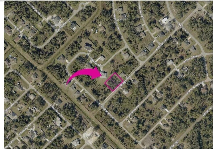 This vacant land in College Terrace, North Port, FL offers a unique opportunity for buyers to build their dream home in a desirable and established neighborhood. Built in 2003, this property is ideally situated on a spacious lot measuring 0.26 acres. The land boasts a total finished area of 1,195 square feet, providing ample space for potential construction of a customized home. With a home type of Land/Lot, this property offers a blank canvas for individuals looking to design and build their ideal living space.The property features zero bathrooms and zero half bathrooms, allowing for complete flexibility in the layout and design of the future home. Whether you envision a cozy one-bedroom retreat or a spacious family abode, the possibilities are endless on this expansive lot.Situated in the charming neighborhood of College Terrace, this property offers a peaceful and serene setting for homeowners to enjoy. Surrounded by mature trees and lush greenery, the lot provides a tranquil environment for relaxation and outdoor activities. The quiet streets and friendly community create a welcoming atmosphere for residents of all ages.This property is conveniently located near a variety of amenities, including schools, parks, shopping centers, and dining options. With easy access to major roadways, residents can quickly reach nearby cities and attractions for work or leisure. The prime location of College Terrace offers the perfect blend of convenience and tranquility for homeowners looking to create their ideal living space.In summary, this vacant land in College Terrace, North Port, FL presents an exceptional opportunity for buyers seeking to build a customized home. With a spacious lot size, generous finished area, and tranquil surroundings, this property offers the perfect foundation for creating a dream home tailored to your unique preferences. Don't miss out on the chance to turn this blank canvas into your perfect abode in a charming community.