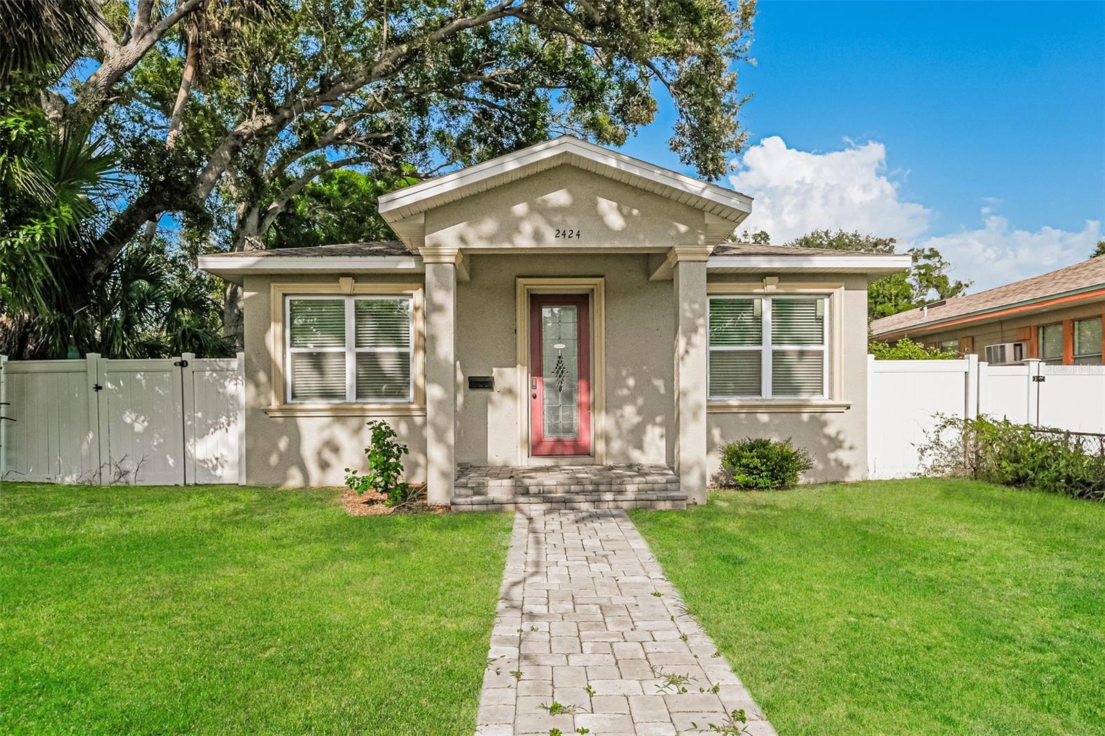 Charm and curb appeal abound for this St Petersburg home! Step inside into the well-appointed living room and into the kitchen, which boats stainless steel appliances, hard surface countertops, and ample storage. This three bedroom, two bathroom, 2019 built home is rounded out by a dining room and a laundry room. Come and see for yourself the possibilities that this home has to offer!