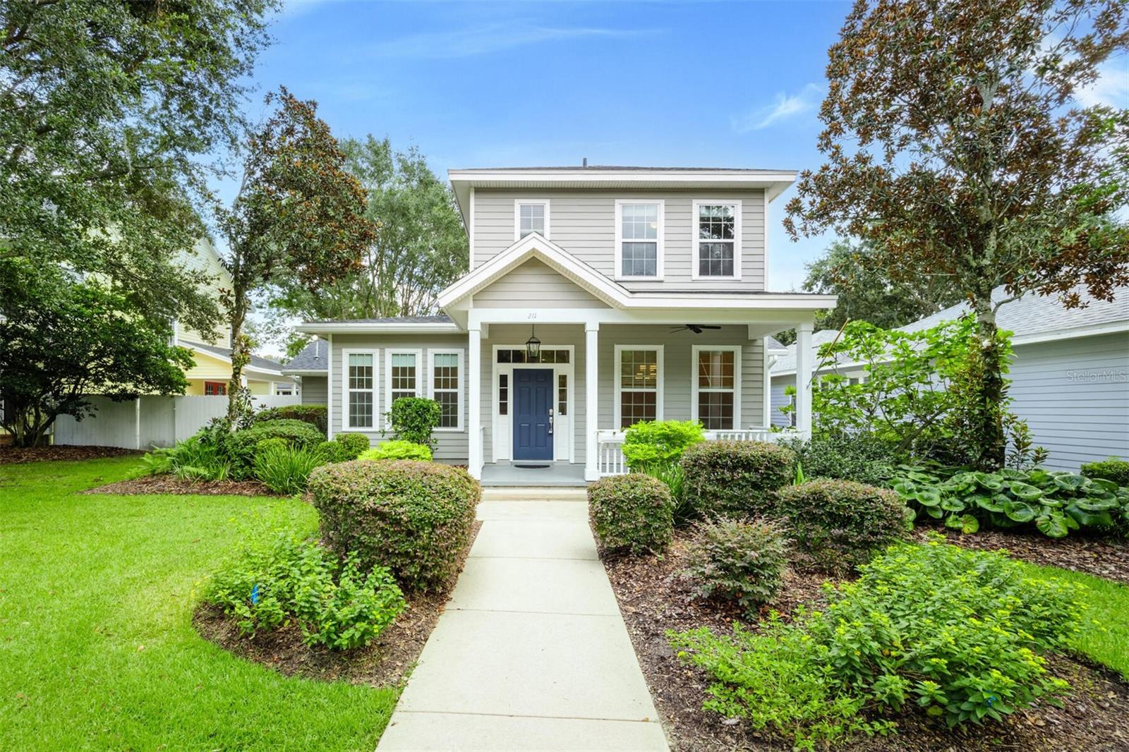 Conveniently located along the esplanade in the desirable Town of Tioga, this beautifully maintained home is just steps from community amenities, the school bus stop and a short drive to hospitals, I-75, UF, shopping centers and zoned for great schools(Meadowbrook-Elementary, Kanapaha Middle and Buchholz High school).
Offering 2,246 sq. ft. of heated/cooled living space, this residence features an open floor plan of 3 bedrooms, 2.5 bathrooms, a spacious great room, bonus/flex room, laundry room (with washer & dryer), and an attached garage—all surrounded by manicured landscaping. Step into the welcoming foyer, where to the right you’ll find a formal dining room, easily re imagined as a second living or entertainment space. To the left, a bright and generous bonus room makes the perfect home office, study, or flex space, complete with custom built-in bookshelves with extendable desk, new inset lighting, new ceiling fan, and new rolling shades. The modern kitchen overlooks the great room, anchored by a cozy fireplace, and features new stainless-steel appliances, granite countertops, a new faucet, a drinking water filter and large pantry. A spacious breakfast nook provides an additional dining option. From the great room, French doors open to a screened porch and a private fenced backyard with new pavers and charming wired string lights—the ideal setting to relax with minimal yard upkeep! Upstairs, the elegant primary suite offers a large walk-in closet and an en-suite bathroom with a walk-in shower and updated light fixtures. Two additional bedrooms share a full bath with a tub. Dual A/C units for comfort, flexibility, and energy efficiency! Wooden floor in all rooms and tiles at wet area, NO CARPET! Some of recent upgrades include: Roof & gutters (2021), Water heater (2025), New rods and drapes, In-wall recessed wired speakers, Interior painting(2023-2025), Freshly painted garage, Fence and Paved patio(2022), Recent power washing and tree trimming. The Town of Tioga perfectly blends natural beauty with vibrant community living. Residents enjoy resort-style amenities including a pool with cabana bath and clubhouse, two playgrounds, and athletic courts for basketball, tennis/pickleball, and volleyball. Scenic trails, year-round community events, and abundant green spaces foster an active, welcoming lifestyle. A short walk to the fitness center, healthcare facilities, restaurants, and shops at Tioga center. Move in ready! Call today to schedule your private VIP tour!