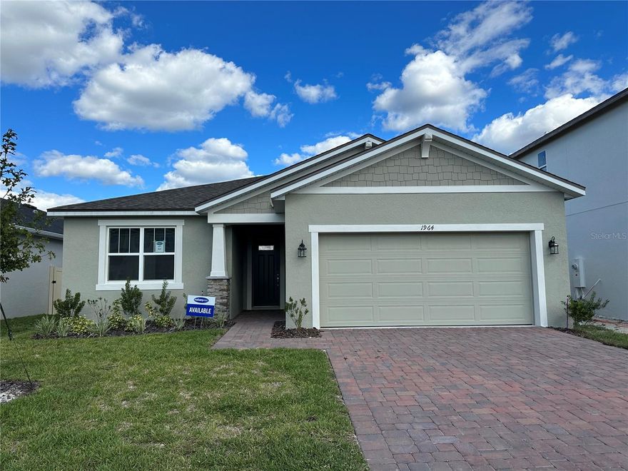 BRAND NEW, NEVER LIVED IN! Discover your dream home in the picturesque Waterbrooke community! This brand-new, never-lived-in residence features 4 spacious bedrooms, 3 full baths, and a convenient 2-car garage. Step inside to find an open floorplan that seamlessly integrates the living spaces, culminating in a stunning gourmet kitchen with dual ovens and an oversized kitchen island. Enjoy the Florida lifestyle to the fullest with an oversized lanai, perfect for outdoor relaxation. Don't miss this opportunity to make this beautiful, unoccupied home yours! ALL APPLIANCES INCLUDED, WILL BE ADDED ON NOV 1ST