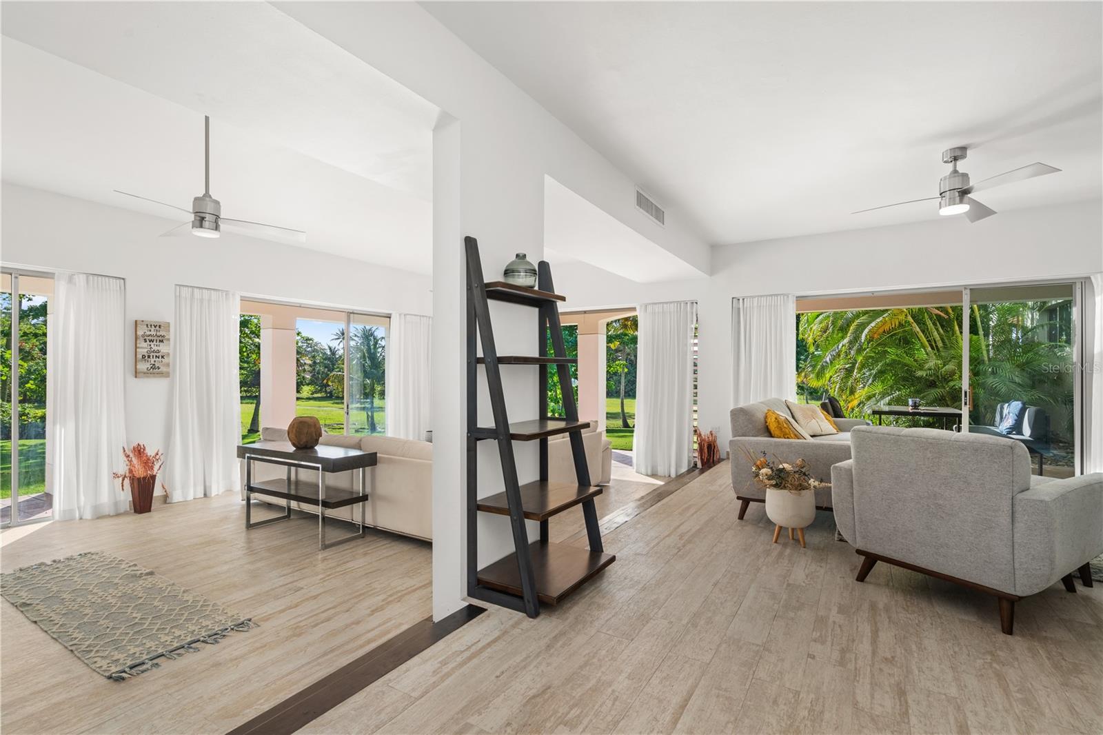 Wake up to serene green landscapes and breathtaking sunsets every day!
This newly renovated, beach-style 2-story corner villa is located in The Fairways, within the exclusive Dorado Beach Ritz-Carlton Reserve Resort.
Offering a bright and spacious open-concept layout, the villa boasts 3,400 square feet of interior living space. It features 3 bedrooms, 4 bathrooms, and comes fully furnished. Additional highlights include two parking spaces and a covered golf cart area.
Enjoy a beautifully landscaped wrap-around terrace with stunning views of the golf course and resort grounds, the perfect setting for relaxing or entertaining.
Residents of The Fairways enjoy access to premier amenities, including a pool and tennis court facilities.
Don’t miss this exceptional rental opportunity. Showings by appointment only.