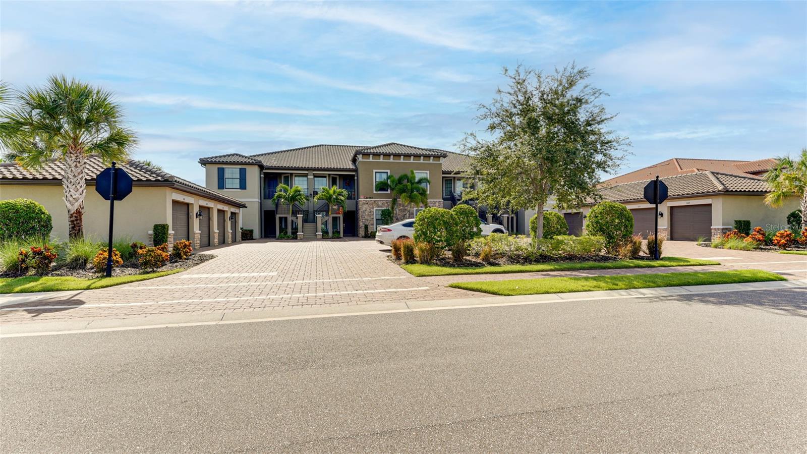 Beautifully furnished 2 Bedroom 2 Bath Condo with Den and Detached One Car Garage in the sought after community of Esplanade at Lakewood Ranch! This first floor unit offers granite counters, stainless appliances, eat in kitchen, breakfast bar, formal dining area, great room/kitchen combo with beautiful views of the golf course. Split bedroom plan with on suite guest bedroom area. Master suite offers a King Bed with TV, 2 walk in closets, his and her sinks in master bath and walk in shower. Guest bedroom offers queen bed with TV. Comfortable sectional seating on lanai with outdoor TV for watching your favorite sports overlooking the golf course. Enjoy resort style living with 18 holes of Golf, Culinary Center, Formal Dining in Main Clubhouse, Pizza Kitchen, Lagoon Style Pool with Private Cabanas, full service Tiki Bar, State of the Art Fitness Center with classes, Day Spa, Tennis Courts, Bocce Ball, Pickle Ball and more! Owners Membership Transfers for just $600, Golf Fees Additional. $7000 month 3 MONTH MINIMUM REQUIRED. Small Dog ok with owner approval and pet fee. ALREADY BOOKED FOR 2026 SEASON