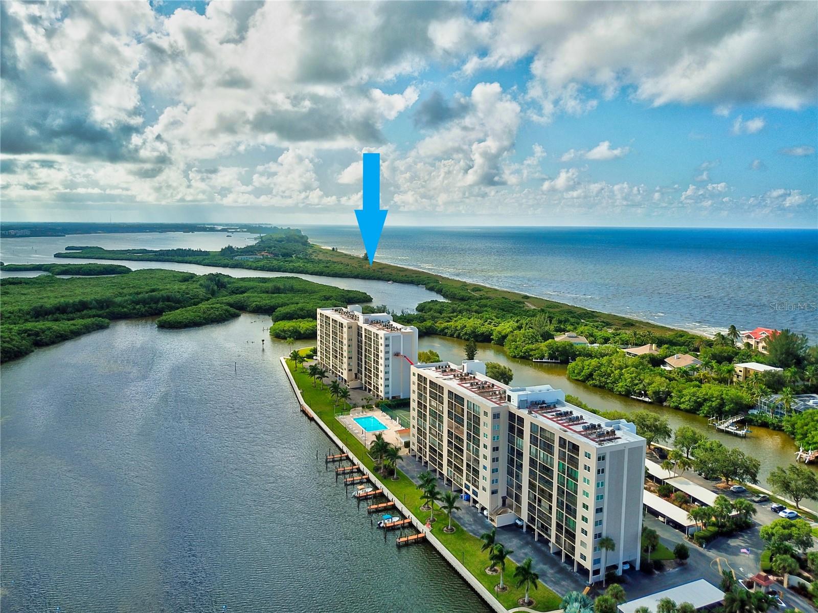 SIESTA KEY. WATERFRONT. STUNNING VIEWS. **** Savor the unobstructed breathtaking views of the Gulf of Mexico, Little Sarasota Bay, and the Jim Neville Nature Preserve from this ninth floor, furnished, two-bedroom, two-bathroom condominium on sought-after Siesta Key. *** Island living epitomized with five plus acres of gated waterfront property to enjoy and explore, a heated lap pool at the water’s edge, boat docks with electric and water, tennis and pickle ball courts, a kayak and canoe launch, dog walk, club house, a gazebo with barbecue grills and more! The Pointe - an exclusive gated waterfront community – is a one-of-a-kind property.*** Enjoy the versatility of the open-concept living and dining area leading out to an expansive 30-foot lanai overlooking the bay and preserve. A perfect setting to entertain, watch the wildlife, or simply relax and take in the glorious views. The cozy kitchen has updated countertops, tile floors, ample cabinetry, and convenient a pass-through to the dining/entertaining area. ** The primary bedroom with ensuite bath has front row seats to the amazing views of the sun as it comes up over the bay and nature preserve. If you prefer sunsets, your view from the kitchen sitting area or guest bedroom will not disappoint – or simply walk outside. Simply spectacular no matter which room you are in. * A washer/dryer is conveniently located within the condominium off the lanai. There is additional personal storage space on the ground floor offering easy accessibility for beach, boating and golf gear. The price reflects the need for some updates that might benefit the space and allow you to make it your own. Great bones and value. A must see! *** THE POINTE is a one-of-a-kind PET-FRIENDLY gated waterfront community on the southern-most tip of Siesta Key encompassing 5+ acres of prime waterfront real estate with a full-time on-site property manager and maintenance staff. AMENITIES include boat docks w/electricity and water. Club house with full catering kitchen. Fishing. Separate entertainment/gathering rooms. Butterfly garden. A fitness center in each building. Benches by the water. Tennis and pickleball courts. Heated outdoor lap pool at waterside. Spa. Sauna. Dog walk. Kayak/canoe/SUP launches. Open-air island gazebo w/BBQ grills. Open fresh-air walkways to each unit. Assigned and guest parking. A non-smoking active community with book clubs, yoga, pickleball lessons, and more. ADVANTAGEOUSLY LOCATED: Siesta Key and Turtle Beach, a full-service marina, fine and casual dining, , nightlife, shopping, coffee shops, entertainment, a campground on the beach, public transportation and much more - all on Siesta Key. Private and distinctive with access to all Sarasota and Siesta Key has to offer. Paradise truly describes this amazing scenic oasis.