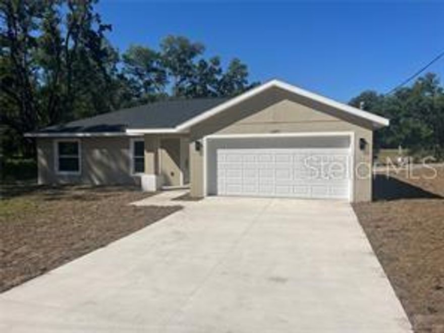 Completed New Construction home with CO. 3 bedroom 2 bath Home - Located in the up and coming neighborhood of Rainbow Lakes Estates just 30 minutes west of Ocala, 15 minutes from Downtown Dunnellon, and 30 minutes from the Gulf Coast town of Crystal River. This home's upgrades include Stainless Steel Appliances, Wood Cabinets with soft close hinges, Granite Countertops in Kitchen and Baths, Tile Shower and bath, Luxury Vinyl Plank Flooring throughout. 2 car garage is equipped with garage door opener. Concrete Block Construction and Energy efficient windows. Love the Community you live in!  Rainbow Lakes Estates offers a Community Center and a Recreational Park which include playgrounds, tennis courts, racquetball courts, basketball courts, baseball field, walking trails, a boat ramp to Tiger Lake, and picnic pavilions.
Rainbow River and Rainbow Springs are part of Marion County's Top outdoor attractions and are only a short 10 minute drive from Rainbow Lakes Estates.  Enjoy the crystal clear water for kayaking, tubing and outdoor fun. Play a round of golf just 10 minutes away at Nationally recognized Juliette Falls Championship Golf Course. Whether you enjoy outdoor activities and adventure, or prefer to relax and enjoy the beauty of nature, you'll love calling Rainbow Lakes Estates your home.
