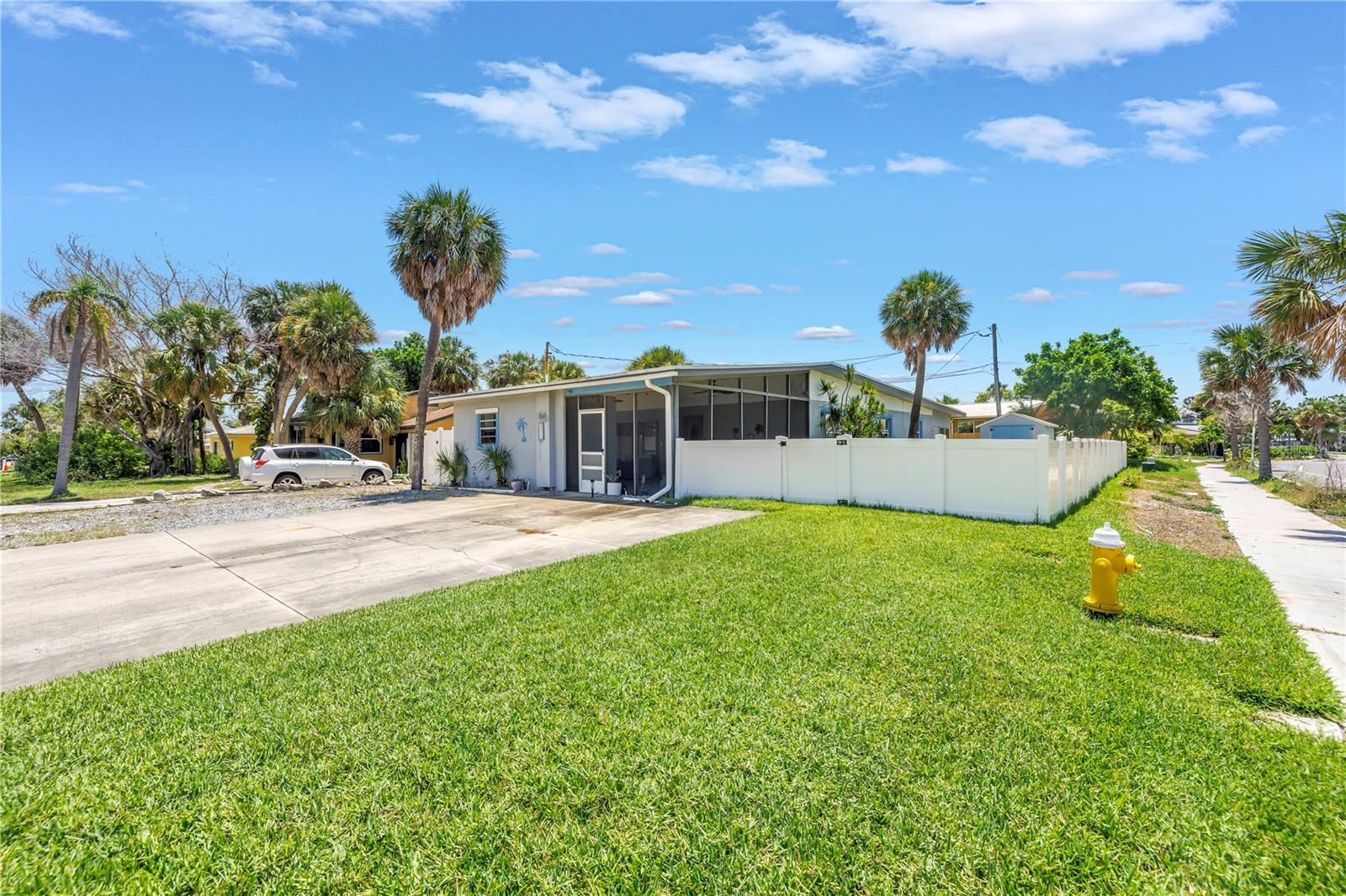 St. Pete Beach Coastal Charmer – 3?BD | 2?BA | 1,380?SF
Tucked away on a sunny corner lot just a five-minute stroll from the sugar-sand shoreline and a two-minute walk to the cafés and boutiques of Corey?Avenue, this solid-block beach bungalow blends worry-free updates with laid-back Florida style.
Inside, you'll find all-new stainless steel appliances (including refrigerator, range, and dishwasher), a single-basin stainless sink, brand-new quartz countertops, and upgraded soft-close cabinetry in both the kitchen and bathrooms. New tile flooring adds a sleek touch, complemented by fresh interior paint, new baseboards, and all new fans and light fixtures throughout the home. A new washer and dryer enhance the updated laundry room, and the PEX-A plumbing upgrade—including a whole-house tankless water heater—ensures peace of mind for years to come.
The split-bedroom layout gives privacy to the primary suite, complete with a custom closet and ensuite step-in shower. Two bonus flex rooms, including a charming Florida room, open to a large screened lanai with updated screening, perfect for relaxing in the coastal breeze.
Outside, enjoy a fully fenced yard with newer vinyl fencing (2022) for privacy, two oversized storage sheds, an outdoor shower, and parking for up to eight vehicles.
Recent big-ticket improvements (all permitted & closed):
2016–17: Roof, HVAC, electrical
2024–25: Full replumb (PEX-A), tankless water heater, kitchen & bath remodels, appliances, tile flooring, baseboards, fans & lighting, interior paint, vinyl privacy fencing, and more.
With newly rebuilt city sewers, fresh sidewalks, and classic lamp posts, the neighborhood feels brand new—yet you’re just minutes from the Don?Cesar, Sunday markets, festivals, and year-round events that make St. Pete Beach world-renowned.
Move-in ready, low-maintenance, and short-term rentable (30-day min.)—this is the turn-key coastal lifestyle you’ve been waiting for. Schedule your private tour today!