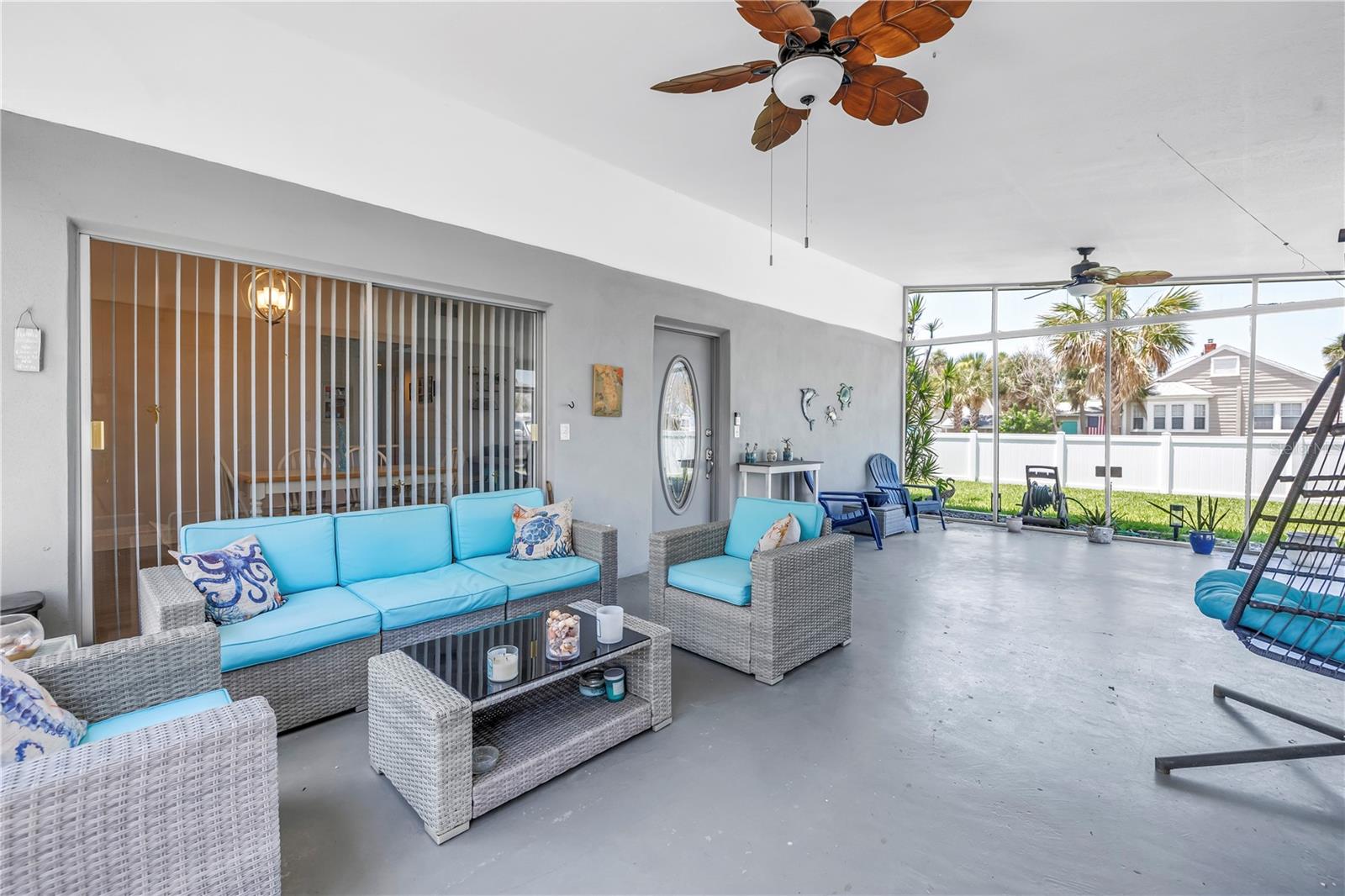 St. Pete Beach Coastal Charmer – 3?BD | 2?BA | 1,380?SF
Tucked away on a sunny corner lot just a five-minute stroll from the sugar-sand shoreline and a two-minute walk to the cafés and boutiques of Corey?Avenue, this solid-block beach bungalow blends worry-free updates with laid-back Florida style.
Inside, you'll find all-new stainless steel appliances (including refrigerator, range, and dishwasher), a single-basin stainless sink, brand-new quartz countertops, and upgraded soft-close cabinetry in both the kitchen and bathrooms. New tile flooring adds a sleek touch, complemented by fresh interior paint, new baseboards, and all new fans and light fixtures throughout the home. A new washer and dryer enhance the updated laundry room, and the PEX-A plumbing upgrade—including a whole-house tankless water heater—ensures peace of mind for years to come.
The split-bedroom layout gives privacy to the primary suite, complete with a custom closet and ensuite step-in shower. Two bonus flex rooms, including a charming Florida room, open to a large screened lanai with updated screening, perfect for relaxing in the coastal breeze.
Outside, enjoy a fully fenced yard with newer vinyl fencing (2022) for privacy, two oversized storage sheds, an outdoor shower, and parking for up to eight vehicles.
Recent big-ticket improvements (all permitted & closed):
2016–17: Roof, HVAC, electrical
2024–25: Full replumb (PEX-A), tankless water heater, kitchen & bath remodels, appliances, tile flooring, baseboards, fans & lighting, interior paint, vinyl privacy fencing, and more.
With newly rebuilt city sewers, fresh sidewalks, and classic lamp posts, the neighborhood feels brand new—yet you’re just minutes from the Don?Cesar, Sunday markets, festivals, and year-round events that make St. Pete Beach world-renowned.
Move-in ready, low-maintenance, and short-term rentable (30-day min.)—this is the turn-key coastal lifestyle you’ve been waiting for. Schedule your private tour today!