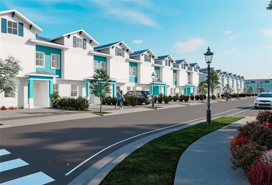 Under Construction. Under Construction. The Begonia offers a bright and open 2-story layout with 5 bedrooms, 4.5 baths, and 2,072 square feet of living space. The home includes a well-appointed kitchen with stainless steel appliances, an open floor plan and comfortable guest accommodations, with a private 440 sq. ft. backyard and pool for relaxation or entertaining. Combining functionality and resort-style comfort, the Begonia is an ideal retreat for owners and vacationers alike.Each residence offers a private backyard pool, stainless steel appliances, and a secure owner’s storage closet. Residents and guests enjoy access to exceptional resort-style amenities, including a spacious clubhouse, resort pool, tennis and pickleball courts, playground, sand volleyball court, and a dog park — all within steps away to Posner Park.