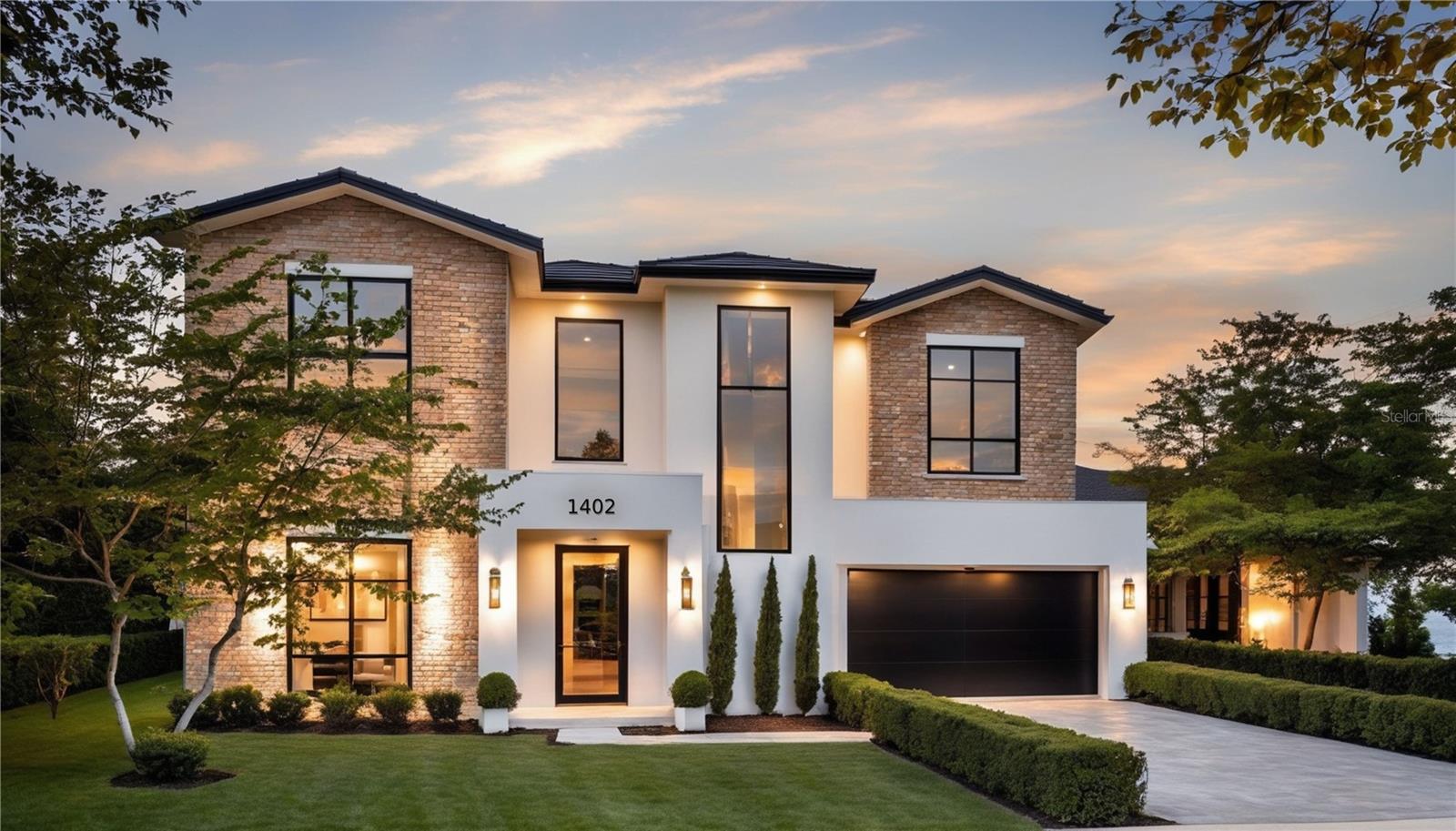 Under contract-accepting backup offers. Under Construction. Completion September 2025. Welcome to a luxurious sanctuary at 1402 Stetson Street in the vibrant College Park neighborhood of Orlando, FL. This opulent residence spans 4,073 square feet of artful design and elegance, nestled on a generous 10,173 square foot corner lot. As you step inside, you’ll be greeted by soaring ceilings and the warmth of stunning hardwood engineered floors. At the heart of this home is a gourmet kitchen featuring a Thermador appliance package, premium quartz countertops, and cashmere shaker cabinets, effortlessly blending functionality with style. The open-concept living area creates an ideal setting for both modern living and entertaining.
This home offers two luxurious primary suites, one on each floor, providing ultimate flexibility and privacy. Each suite is a true retreat, complete with free-standing soaking tubs and premium quartz Calacatta Gioia surfaces in the bathrooms. These elegant bathrooms are further enhanced by Leida Bianco Antimicrobial Porcelain Tile and Calacatta Ceramic Penny Mosaic, adding a sophisticated touch. All bedrooms are equipped with spacious closets, ensuring ample storage and organization.
Outside, a summer kitchen and lanai provide the perfect space for alfresco dining, while the tranquil pool and spa offers endless opportunities for relaxation or entertainment. This residence is more than just a home; it’s a lifestyle, offering unparalleled luxury and modern convenience. Discover your dream abode at 1402 Stetson Street, in the charming College Park neighborhood.