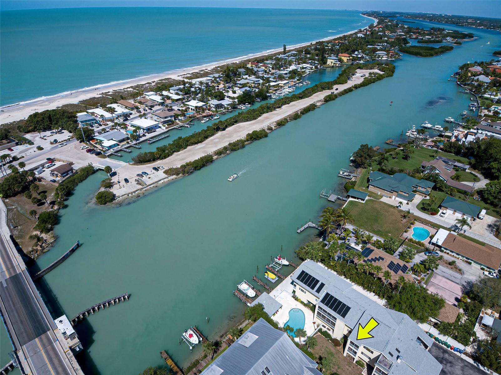 **WATERFRONT CONDO ON THE INTRACOASTAL - TURNKEY FURNISHED**
Experience the perfect blend of style, comfort, and LOCATION in this 2-bedroom, 2-bathroom waterfront condo, ideally positioned along the Intracoastal Waterway in sought-after Nokomis. Just over the bridge from Nokomis Beach and the pristine shores of Casey Key, this residence offers breathtaking views of passing boaters, playful dolphins, spectacular sunsets and the shimmering waterfront pool—all from your private, covered and screened-in balcony! This home is offered turnkey furnished, allowing you to move right in and immediately enjoy the Florida lifestyle.
Step inside and be impressed with the soaring wood-plank ceilings and rich bamboo flooring that create a warm, coastal-inspired ambiance throughout the open floor plan. The kitchen is beautifully appointed with granite countertops, elegant off-white cabinetry and seamlessly connects to the spacious living and dining areas—ideal for entertaining or relaxing in style. The master suite features an en suite bathroom that includes granite countertops and a beautifully tiled shower. The guest bedroom is equally inviting, paired with a stylish guest bathroom. Included are two under-building assigned parking spaces, extra storage, a cabana, and access to excellent fishing.
Nestled in a small, gated community, this property offers peace, privacy, and strong RENTAL POTENTIAL, making it ideal as a full-time residence, vacation home, or investment property. Just steps to waterfront dining and beaches, and a short drive to the Historic Island of Venice, Legacy Trail, Sharky’s on the Pier, boutique shopping, and so much more—this is coastal living at its best.
Highlights
• Turnkey furnished 2 bed / 2 bath condo
• Soaring vaulted wood plank ceilings
• Small gated community offering privacy and security
• Waterfront community pool right beside Intracoastal
• Beach access just over the bridge to Casey Key
• Perfect spot to enjoy daily sunsets and boating views
• Excellent rental income potential.
Live the Florida dream in a location that truly has it all—waterfront tranquility, beach-side convenience, and a vibrant coastal lifestyle.
Schedule your private showing today!