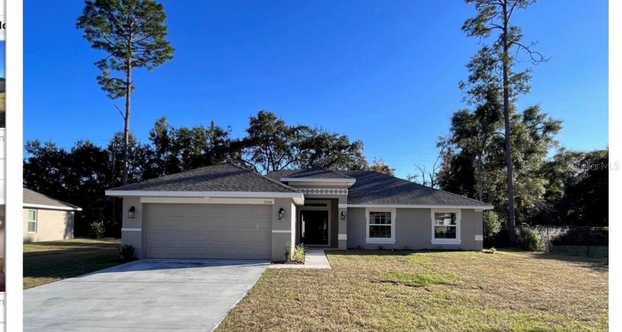 Under Construction. Move in ready. 1755 sq. ft. 4-2 Adams Home in a gated community about 2 miles from Silver Springs State Park. This home is being built with upgraded cabinets and countertops in the kitchen and bathrooms. The wet areas also have been upgraded to wood-look tile. Kitchen also includes a stainless range, microwave and dishwasher. The master bedroom will have a tray ceiling with crown molding and in the master bath, we are removing the garden tub and installing a large, tiled shower. The rear patio is also covered.