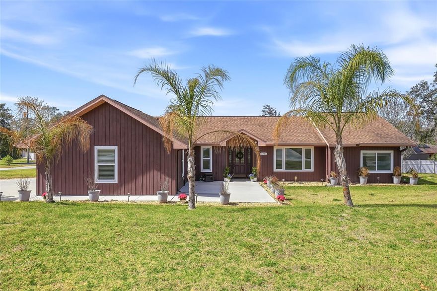 $5,000 seller credit offered! Welcome to 3220 Gretna Dr in Spring Hill, a beautifully maintained 3 bedroom, 2 bathroom corner lot home offering 2,097 square feet of living space and 2,872 square feet under roof. If you have been searching for space, functionality, and value all in one, look at this opportunity. From the moment you arrive, the curb appeal of this corner lot stands out, complemented by an attached two car garage and a thoughtfully designed layout inside. The split bedroom floor plan provides privacy, with an unbelievable primary suite measuring an impressive 37 by 10 feet. The ensuite bath features a relaxing garden tub, double bowl vanity, and separate his and hers walk in closets, creating a true retreat feel. The heart of the home is the spacious kitchen with a skylight that fills the space with natural light. It offers an eat in area and opens seamlessly into the family room, making it perfect for everyday living and entertaining. Sliding glass doors lead to a large screened lanai complete with a summer kitchen, giving you the ideal indoor outdoor Florida lifestyle setup. The additional bedrooms are generously sized and located just off the family room with a nearby full bath, making the layout both practical and comfortable. Vaulted ceilings enhance the open feel throughout the main living areas, and the inside utility room adds everyday convenience. A standout feature is the detached 120 square foot workshop equipped with electric, telephone, and cable access, ideal for hobbies, storage, or a private workspace. Spring Hill continues to be a sought after area for its convenient access to the Suncoast Parkway, nearby Weeki Wachee Springs, local parks, shopping, dining, and Gulf Coast beaches. You are also approximately 45 minutes to Tampa International Airport, making travel simple while still enjoying the space and value this area offers. With larger lots, established neighborhoods, and strong value compared to many surrounding markets, buyers are drawn to the lifestyle and flexibility this community provides. This is a well cared for home with space to spread out, entertain, and truly enjoy Florida living, all positioned on a desirable corner lot in the heart of Spring Hill. This home is being offered as a probate sale and does require third-party approval, however the process is straightforward, well-organized and seamless.