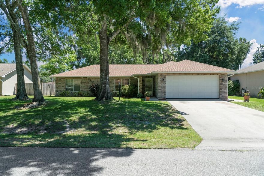 This is a lovely 3 bedroom 2 bathroom home with a split bedroom floor plan located in Florida Shores. Wonderful features include cathedral ceilings, open floor plan, indoor laundry room, a 228 sq ft second living room off the back of the house which flows directly into a screened in porch overlooking a nice back yard ready for a pool if you desire. New roof in 2017, HVAC 2014, hurricane shutters. If you are in the market for an affordable home with great square footage this is it! ;Water: City