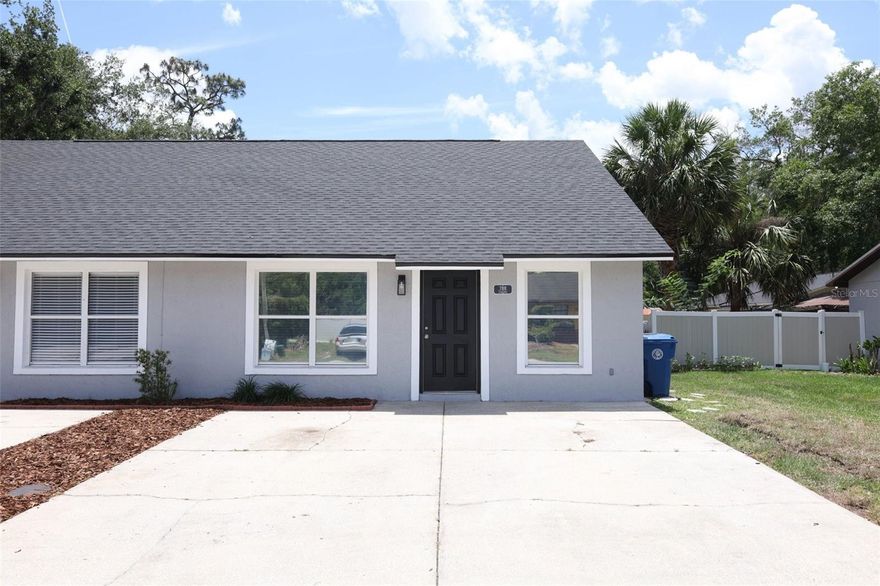 One or more photo(s) has been virtually staged. Beautifully updated 3 bedroom, 2 bath 1/2 duplex featuring all new luxury vinyl plank flooring and tile throughout, fresh interior paint, new ceiling fans, and remodeled kitchen. The kitchen offers brand new stainless steel Range, microwave and dishwasher, and there is also a newer washer and dryer conveniently located in the interior laundry closet. Outside you’ll find a fully fenced yard, and full size driveway. Excellent location with access to sought-after Oviedo Schools and convenient access to the State Road 417. Don’t miss this opportunity!