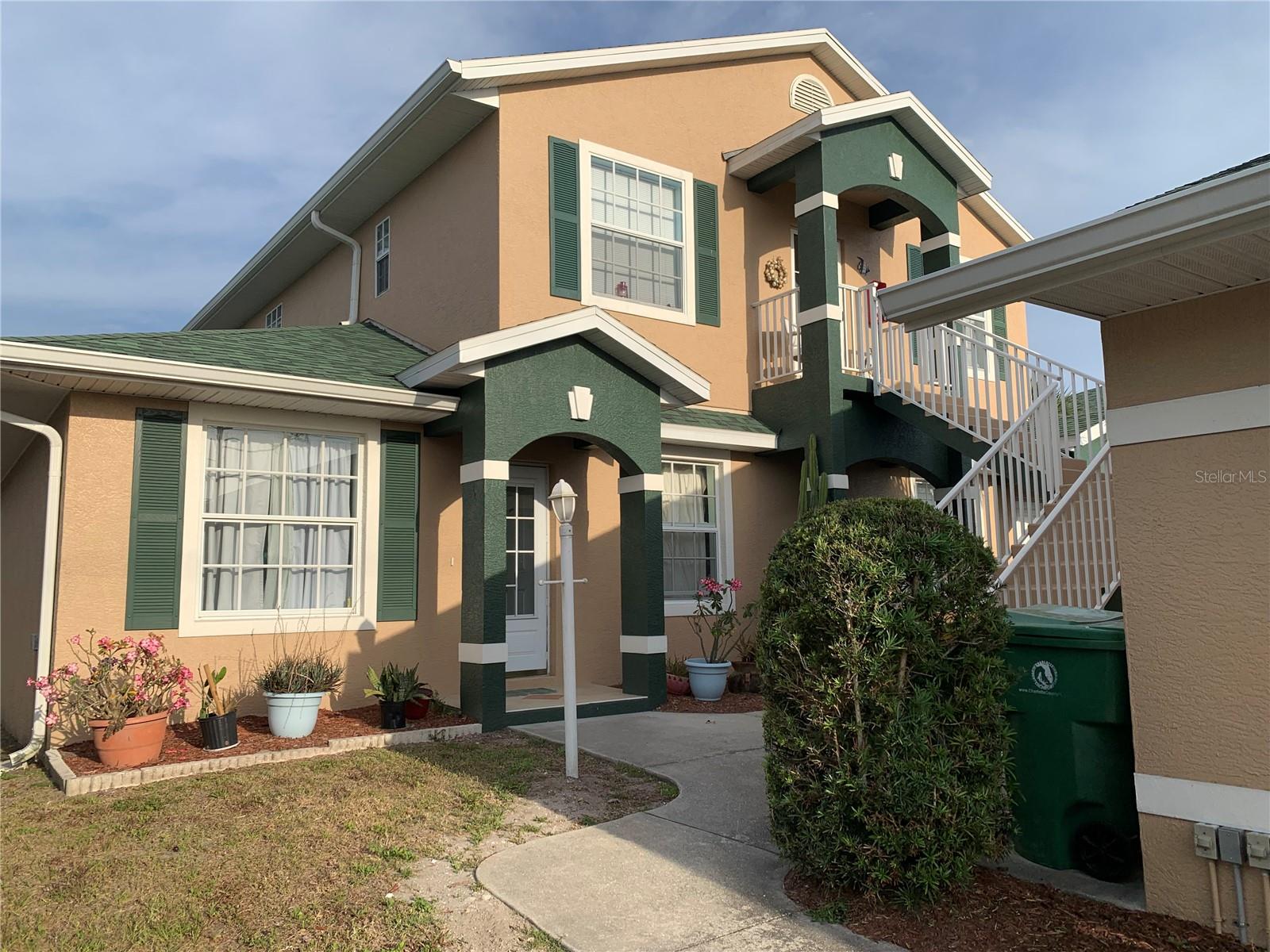 Very desirable location with fairly close proximately to the Gulf Beaches. This 2/2 condo includes a single car garage. As you enter, you will note the separate dining room, which can also function as a study, den or multi-purpose room. The kitchen was recently redone and includes a newer fridge, stove, dishwasher and microwave. There are solid surface counters and new kitchen cabinetry as well as a good sized pantry. The primary bedroom features a large walkin closet and an ensuite bath with a tub/shower combo and large vanity. The guest bathroom has a walkin shower. There's a nice screened lanai at the back with peaceful water views of the Rotonda River. There is a boat dock available for first come, first serve unit owners and also a private heated community pool. For the golfers, Rotonda is famous for its variety of golf courses with something for everyone. This home would also make a great investment opportunity as rentals are allowed with only a one month stay required. This condo is also PET FRIENDLY, with the only restriction being that pets must be under 40 pounds each. This home will need some very minor cosmetic touches upon purchase, like a small amount of trim and some electrical plates. The walls were recently replaced and the paint is very fresh. Just come and apply your finishing touches and you'll be at home in no time. Please pardon the clutter - the owner is in the process of packing up for his big move!