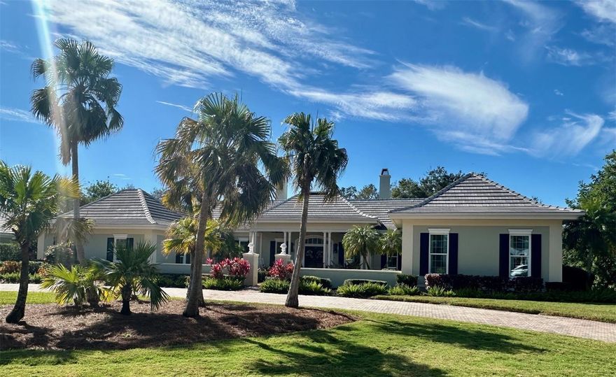 **FULLY RENOVATED** ELEGANT, ARCHITECTURALLY EXQUISITE ESTATE designed by famed architect, Bo MacEwen. The grand front entry of this stately home will take your breath away as you step inside and marvel at its timeless elegance and gaze out toward the gorgeous pool and pond with fountain. Just steps away from Sarasota Bay waters and behind the gates of the secluded and highly sought-after “Oaks-Bayside” neighborhood. This home is nicely positioned on an oversized lot, set back from the road on a private cul de sac street.  THE OAKS is a distinguished country club community which boasts many accolades including: Platinum Club of America, Emerald Club of the World and Elite Distinguished Club of the World - where amenities include two, 18-hole championship GOLF courses, award-winning TENNIS program with 12 Har-Tru Hydro-Grid tennis courts, 4 Pickleball Courts, state-of-the-art FITNESS center and junior Olympic, heated community SWIMMING POOL. The Oaks is just minutes from nationally ranked Pine View School, the Legacy Bike Trail, area Beaches and all that Gulf Coast living has to offer. Equity OR Social Membership is required and available.