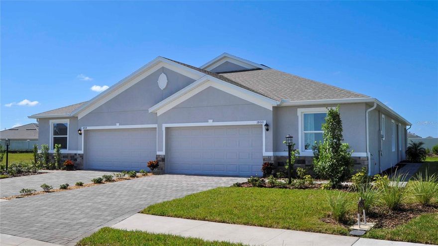 MOVE IN READY! ALL CLOSING COSTS PAID & SPECIAL INTEREST RATES WITH OUR PREFERRED LENDER NOW UNTIL SEPTEMBER 28TH.  This one-story, all concrete block constructed home has a truly open concept plan, featuring a spacious kitchen with a large quartz kitchen island that overlooks a large dining area, great room, and breakfast nook which flow out onto a covered lanai. The first phase of The Resort Club amenity center is NOW OPEN, including Trade Route Coffee Kitchen, Resort Style Pool, Fitness Center, Athletic Performance Center, and Pet Park. Future phases of The Resort Club will include a poolside bar & grill, outdoor activities area, The Event Center, and The Terrace Chef’s Patio. Future amenity centers, Adventure Retreat & Cabana Corner, will include Pickleball, Tennis & Bocce Courts, Pet Park, Golf Cart Parking, Sunset Terrace, Clubhouse, Resort Pool & Spa, Resistance Pool, Poolside Cabanas & Beach Area, Outdoor Activities Area, Poolside Grilling and more. This home comes with stainless steel dishwasher, range, and microwave. Pictures, photographs, colors, features, and sizes are for illustration purposes only and will vary from the homes as built. Home and community information including pricing, included features, terms, availability and amenities are subject to change and prior sale at any time without notice or obligation.