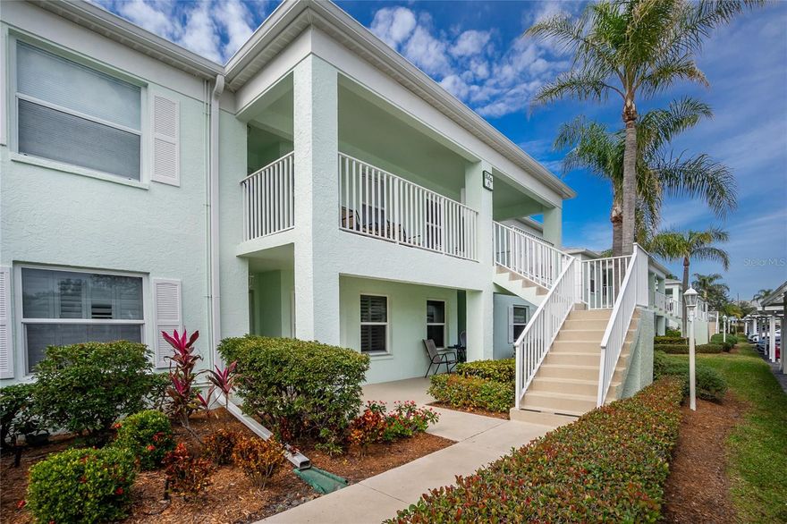 WELCOME HOME! Your Florida lifestyle begins the minute you walk through the door of this beautiful, second floor unit! This fully turnkey unit features a bright, airy, open concept floor plan, which includes a breakfast bar, large primary bedroom, spacious second bedroom, and is conveniently equipped with your own private washer and dryer. With its ideal location, Cocoplum is an active 55+ community, convenient to shopping, dining and recreation. Experience a maintenance-free lifestyle for low HOA fees of $270/month, which include a community pool, grounds and exterior maintenance, pest control, sewer, and water. As there are no rentals allowed in this private community, your peace and quiet will not be disturbed. Whether you want to explore Warm Mineral Springs, play a round of golf, or take a short ride to the beach, this is the ideal community to choose. After a day of rest and relaxation, take in the colors of a tropical sunset as you enjoy an evening cocktail or coffee from your glass slider enclosed lanai. Schedule your showing today!