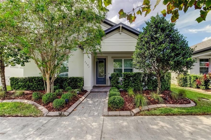 Welcome to your 3 bed / 2 bath / 2 car rear-load garage Craftsman-style home in the sought-after master-planned community of Starkey Ranch in Tampa Bay! Designed with premium upgrades throughout, this residence offers both timeless style and modern functionality.

The heart of the home is the gourmet kitchen, showcasing 42” Alpine White soft close cabinetry with crown molding, a gas cooktop, built-in wall oven and microwave, a dramatic chimney range hood, and quartz countertops that carry seamlessly into the primary bath. A farmhouse sink and full tile backsplash extended to the ceiling add to the elegant finish, making this kitchen as functional as it is beautiful.

Thoughtful details continue with crown molding throughout, wide 5 ¼” colonial baseboards, plantation shutters on the windows, recessed lighting in the living areas, and an upgraded flooring package that includes level 5 tile throughout the foyer, family room, kitchen, utility, baths, and flex space. Bedrooms feature plush upgraded carpet with enhanced padding for comfort. The primary suite is a true retreat with a spa-like bath, highlighted by designer wall tile, a Carrara shower floor, and quartz countertops.

Additional upgrades include a tray ceiling in the family room for architectural character, a screened-in lanai for enjoying the outdoors in comfort, a fully fenced backyard perfect for pets and play, a soft water loop for convenience, and pull-down attic stairs in the garage for extra storage.

Set on a rear-garage lot with brick paver driveway, stone-accented elevation, and timeless Craftsman details, this home offers both curb appeal and practicality. With Cunningham Lake and Albritton Park around the corner, you’ll have nature, a community pool, and playground just minutes from your door. Living in Starkey Ranch means access to an unmatched lifestyle: 3 community pools, playgrounds, 20+ miles of walking/biking trails, dog parks, community garden, kayak lake, and year-round activities led by a full-time director. Enjoy Starkey Ranch K-8 STEM Magnet School, public library, theater, and District Park with fields for every sport. Shopping, dining, entertainment, the airport, and Gulf beaches are all within 30 minutes. This meticulously upgraded home combines space, style, and location — a perfect opportunity to enjoy the very best of Starkey Ranch living.