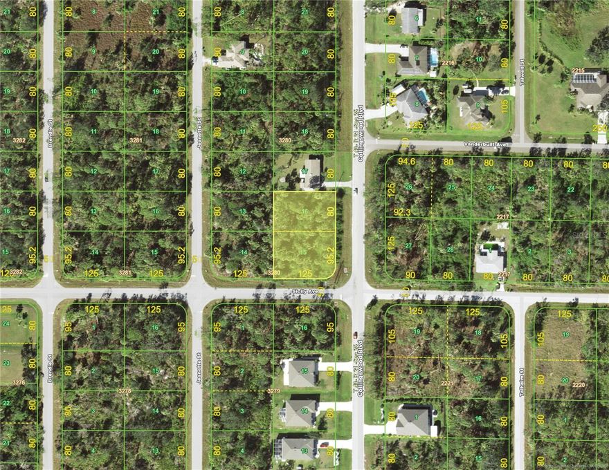 This double lot is situated south of Edgewater Dr with water, sewer and power! Ideal for one or two homes. The harbor along with major ball parks, golf courses, doing and shopping are nearby. It's an easy drive to gorgeous gulf beaches.
