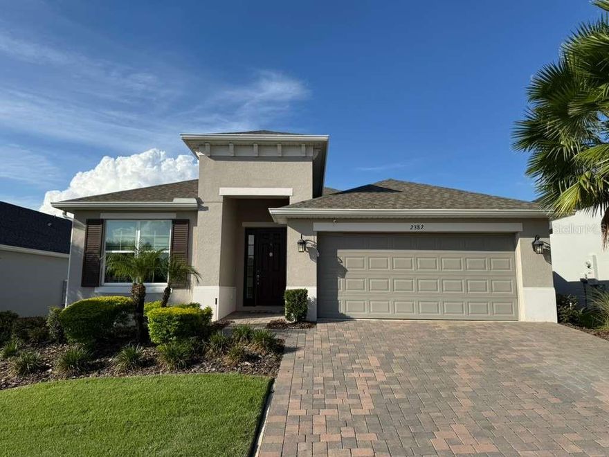 Beautiful Fully Upgraded Home for Rent in the Hills of Clermont!

Welcome to this stunning, fully upgraded home nestled in the picturesque hills of Clermont. Enjoy an incredible resort-style clubhouse and pool, perfect for relaxing weekends with family and friends. Surrounded by nature, walking trails, and scenic roads, this home combines tranquility with convenience just minutes from shopping, dining, and everything you need.

Step onto the charming front porch and be greeted by a beautifully kept garden. Inside, the spacious living room features sliding glass doors that open to a generous outdoor area ideal for lounging or entertaining. An additional flex space makes the perfect home office or reading nook.

The dining room is welcoming and roomy, perfect for hosting friends and family. The kitchen comes complete with elegant wood cabinets, a functional prep counter, and all appliances included.

Your master suite is designed for comfort, offering double closets, a soaking tub, dual sinks, a walk-in shower, and a private toilet room. The secondary bedrooms are well-sized and share a full bathroom, perfect for family or guests.

Additional features include a two-car garage and an unbeatable location in a highly desirable neighborhood. This home will be available for move in in after 10/20