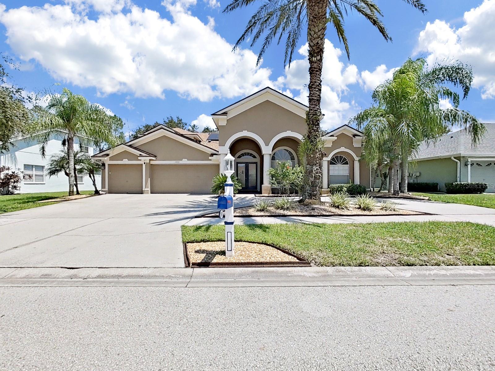 One or more photo(s) has been virtually staged. Step inside this stunning 6-bedroom estate with a private office, pool, and spa—nestled in the exclusive gated golf community of Heritage Harbor. Enjoy resort-style living with world-class amenities at your doorstep: a championship golf course, clubhouse, fitness center, pool, playground, plus tennis and basketball courts. Inside, cathedral ceilings soar above marble floors that flow seamlessly through the formal dining room, chef’s kitchen, and family room. The gourmet kitchen was redesigned in 2023 with an oversized island, premium finishes, and everything a serious chef could want. The primary suite is a sanctuary, designed for ultimate comfort and convenience. Pamper yourself in the luxurious bathroom, featuring a double-head spa shower and LED mirror lighting. Every bathroom was beautifully remodeled in 2023, adding sleek modern touches throughout. Secondary bedrooms and the spacious upstairs bonus room feature stylish laminated floors, perfect for family or guests. Step outside to your private oasis—your pool and spa were refinished in 2025, ready for endless relaxation and entertaining. With a new roof (2020), upgraded interiors, and timeless finishes, this home combines modern luxury with everyday practicality. There is a Tesla charging station, perfect for your electric vehicles. Plus, the home boasts electric solar panels, ensuring energy efficiency and reduced utility costs. This isn’t just a home—it’s the lifestyle you’ve been waiting for at Heritage Harbor.