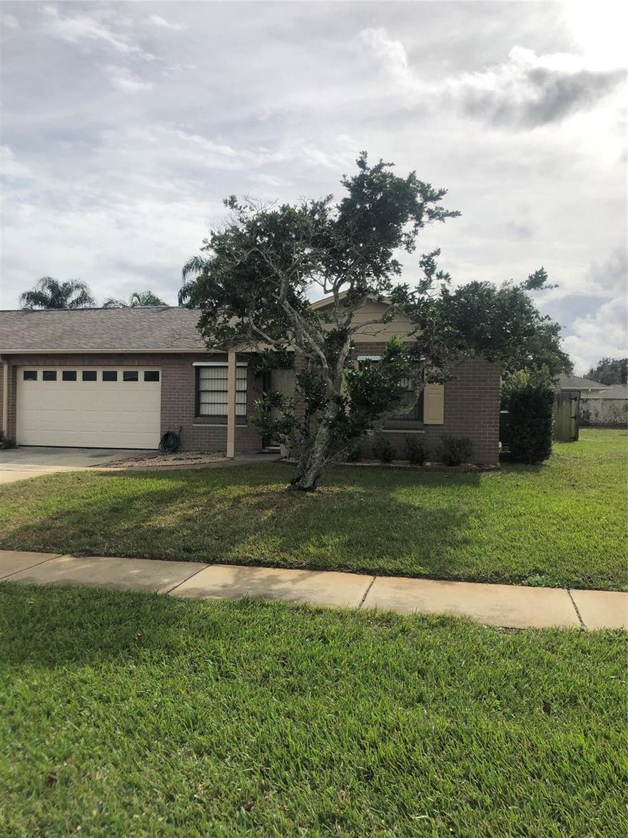 You are going to love this new on market property.  The Florida life style is just waiting for you in the quiet community of Pelican Cove.  The tile floors offer an island charm you are sure to get in the tropical mood.  The spacious screen porch and very private back yard will surely be the center of all your outside activity. A newer utility storage unit will be perfect for all your gardening supplies.  The two car garage will can serve as the center of all your hobby activities.  Conveniently located to all of your shopping and recreational needs and remember the river and beach is only minutes away.  The property is being sold furnished as a convenience to the seller and no value is attributed to furnishings but can be sold unfurnished. ;Water: City