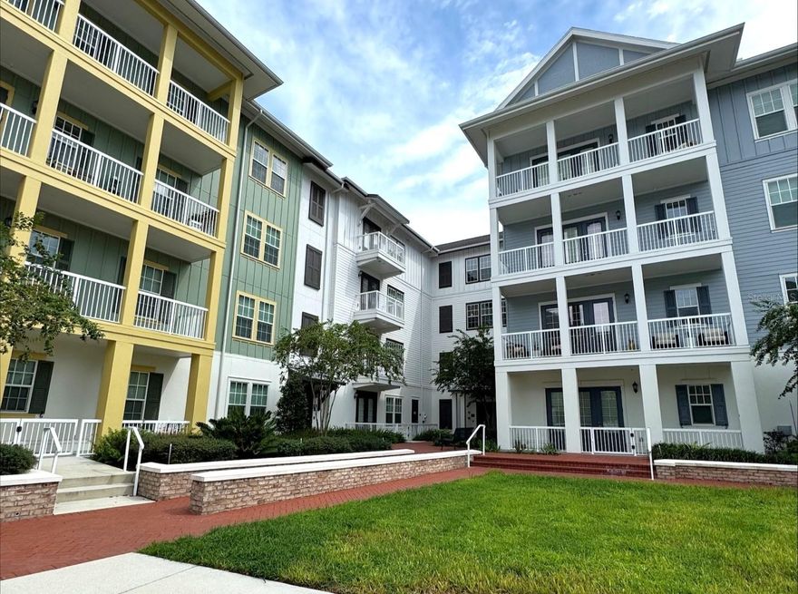 The all-new Colburn Apartment homes feature two home design scheme options; energy-efficient, stainless steel appliances; custom cabinetry with under-cabinet lighting and designer hardware; granite countertops; French-door refrigerators with water/ice dispensers; deep-soaking, garden-style bathtubs; expansive kitchen islands with pantry storage; designer kitchen tile backsplashes; undermount sinks with gooseneck faucets; designer kitchen pendant lighting; wood-style flooring; integrated Sonos® sound systems; keyless home entry systems; 10-foot ceilings; built-in desks; spacious walk-in closets; walk-in, glass-door showers with rainfall showerheads *; double-sink vanities *; bedroom ceiling fans and private patios and balconies. *Only available in select homes. The Colburn amenities include a resort-style pool, outdoor resident lounge, resident clubhouse with a European pantry and tea room, lakeside walking trails, resident maker’s studio, fitness center with yoga/spin studios, adventure playground, bike storage and repair room, planned resident social events, additional outdoor storage available, 24/7 package lockers, access to all celebration amenities, level 1 EV charging stations *, 1st floor retail, dog grooming spa, private conference room, bike storage and repair room, pet-friendly community, planned resident social events, smoke-free community, modern lighting. Residents of the new Colburn Apartments in Celebration, FL, will enjoy convenient access to a variety of nearby shopping areas. These include Celebration Town Center, the Orlando Vineland Premium Outlets, as well as grocery stores such as Target and Publix. At The Colburn, all essential shopping needs can be easily fulfilled. The Colburn offers a diverse array of dining options for residents to explore and enjoy. Near our luxury apartments in Celebration, FL, there are reputable establishments such as Eleven, Trevi's Restaurant, and 7592 Chophouse. At The Colburn, the selection of dining experiences is extensive and varied. The Colburn Apartments also offer proximity to cultural and artistic activities, theme parks and so much more! Price listed is for 12-month lease. Other terms are available. Pricing and availability subject to change without notice.