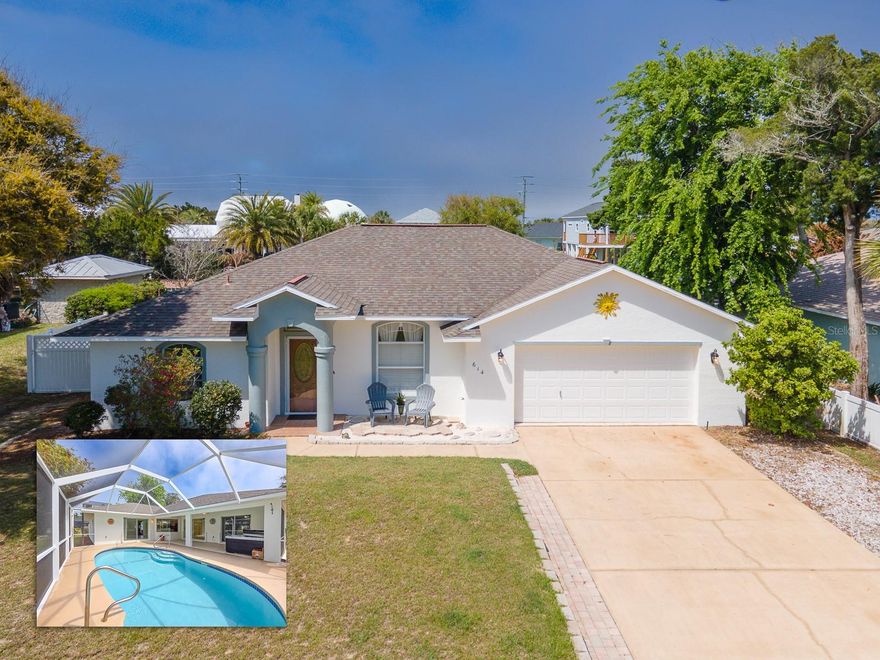 Lovely Canal front location in Flagler beach. Block home with pool, with dock, and ICW access!! Doesn't get much better of a lifestyle with access to the beach just steps away, and fun boating adventures at your backdoor. Lot dimensions are 75 x140. Rear covered screened in pool and lanai area, also the hot tub awaits you. The concrete sea wall and mooring boat dock are in great shape. The property also offers a floating dock and fish cleaning station. The location is just a few blocks to the ocean. Golf cart or bicycle your way down to the Pier, the beach boardwalk, and dozens of unique eateries and boutiques. Bright open floor plan, this 3/2 split plan feels much larger. Enjoy the Flagler Beach lifestyle - which is laid back and as casual as swimsuits and flip flops. Flagler Beach is just 3 miles from I-95, the shortest distance from an Interstate to a beach in all of Florida. Ideally situated between historic St Augustine and World-Famous Daytona Beach, where you can enjoy those attractions plus the ease of travel to the Daytona International Airport. The attractions in Orlando are far enough away but a nice distance at just a 90-minute drive southwest. This home is far enough away from the downtown core to feel secluded, yet close enough to enjoy all the amenities. Flagler Beach is truly the quintessential Old Florida beach town featuring countless one-of-a-kind shops and eateries. Nearby beachside parks offer nature’s finest hiking, tennis, basketball, tot lot, fishing and relaxation. Come see what Flagler Beach residents love about this location by becoming one yourself.