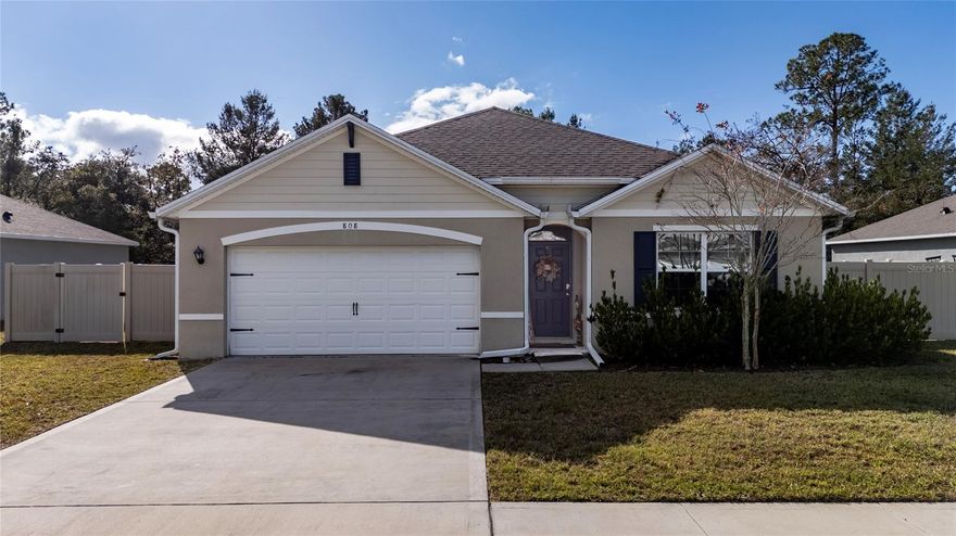 Beautiful and well-maintained 4-bedroom, 2-bath single-family home built in 2021, located in the desirable Deltona area. This modern residence offers a functional open floor plan, spacious living areas, and a bright, welcoming atmosphere. The kitchen and main living spaces are perfect for everyday living and entertaining. Enjoy generously sized bedrooms, a comfortable primary suite, and a home that has been lovingly cared for. Conveniently located near schools, shopping, dining, and major roadways. A wonderful opportunity to own a newer home in the beautiful city of Deltona and there is more save tons in electric bill solar panel installed and will be paid off at closing.