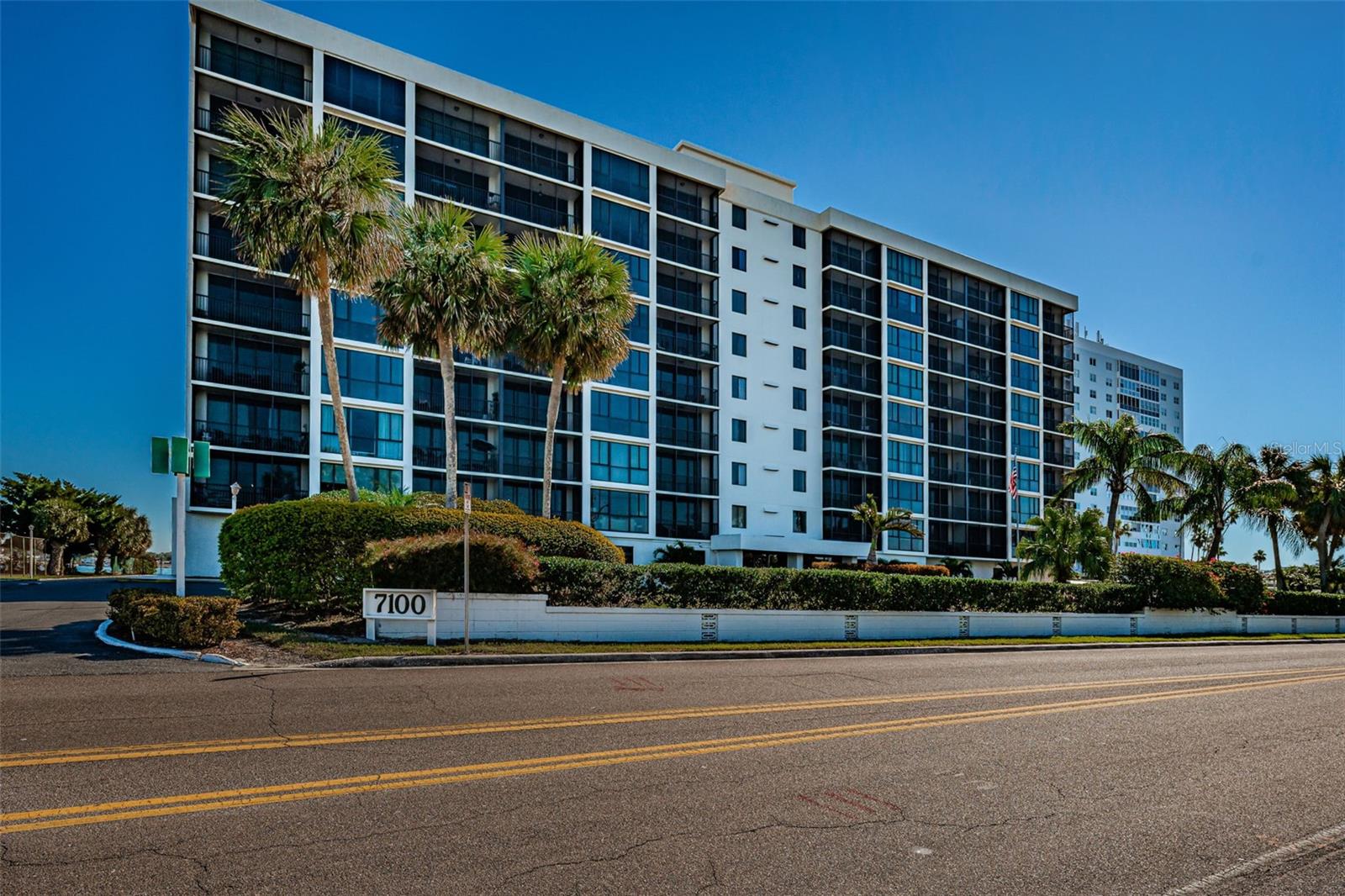 One or more photo(s) has been virtually staged. Welcome to Florida living at its FINEST! You have found Paradise on this Sixth floor 2 bedroom, 2 bath Condo. Step inside this bright gem and be impressed with the straight on water view of Tampa Bay with the most vibrant and ravishing western SUNSETS. Enjoy natural light with the floor to ceiling windows in every room. Your days and nights will be filled with watching the dolphins, manatees, boats and birds from EVERY ROOM! This condo offers 2022 HVAC, 2020 hot water heater, washer hookup in the unit, laminate flooring throughout, new
lighting fixtures, ceiling fans and wood kitchen cabinets with granite in-lay counter tops, plus so much more. The $996.49 monthly HOA fee covers cable, internet, escrow reserves, building insurance, exterior building and grounds maintenance, outside pest control, water, sewer, trash, pool, recreational amenities, and secure building entry. The Bridgeton building is well maintained with fully renovated lobby,
new flooring in common areas, freshly painted exterior and is FULLY FUNDED, have completed the MILESTONE INSPECTION / HOA STUDY for the 2022 Condo Guidelines. One small (16-35) Pet is ALLOWED with a dog walking area next to the building. There is a laundry facility on every floor, an enclosed garage with assigned parking, a secure storage unit on the garage level, private dock, and a heated pool
that overlooks sparkling Tampa Bay. This is one of St Petersburg’s most sought after areas and is situated close to the Interstate, St Petersburg Country Club, Boyd Hill Nature Preserve, Pinellas Bayway, The Sunshine Skyway Bridge, and offers easy
access to our award-winning Gulf Beaches, vibrant Downtown St Petersburg, Eckerd College, and all the new and exciting developments of The Skyway Marina District. If you have been searching for an incredible waterfront property in an amazing location, here it is!! This condo is ready for its NEW OWNER! Call today for your private showing of this wonderful unit!