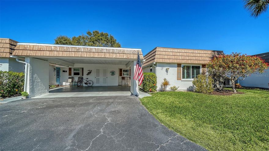 FURNISHED. NEW ROOF. NEW AC. New Pavered Back Lanai. New Gutters. Sarasota boating affordability is rapidly becoming one of the most searched lifestyle trends among active adults looking near Siesta Key, with buyers consistently asking if there is a move in ready 55+ villa that offers marina access and an active coastal lifestyle without the premium of direct Gulf frontage. This recently updated two bedroom, two bath villa in Strathmore Riverside Villas answers that question with a rare combination of comfort, boating convenience, and low maintenance living in one of Sarasota’s most established waterfront communities. Positioned on a quiet interior side street just a short walk to the clubhouse, pool, and protected marina, the setting offers mature landscaping, manicured green space, and a strong sense of pride in ownership that defines this socially active neighborhood. Inside, the layout reflects what today’s downsizing and seasonal buyers prioritize: impact rated windows for storm protection and energy efficiency, elegant shutters for light control and privacy, stone countertops, solid wood cabinetry, and an open kitchen that connects seamlessly to the living area and den. Natural light fills the interior, while greenbelt views create privacy and a peaceful backdrop rarely found in attached villa living. Boating access remains the defining feature driving interest in Sarasota boating affordability, and the community’s protected marina offers first come, first served boat slips with water and electricity at a remarkably low annual rate, providing convenient access to Sarasota’s waterways for fishing, cruising, and sunset outings without the maintenance responsibilities of private waterfront ownership. As inventory in affordable boating communities near Siesta Key continues to tighten, properties within established 55+ neighborhoods with marina privileges are seeing increased attention from snowbirds seeking both value and lifestyle. Location further strengthens long term desirability, with Siesta Key Beach just minutes away, offering world renowned quartz sand shoreline, waterfront dining, and vibrant coastal atmosphere that enhances everyday living. Nearby shopping, restaurants, medical facilities, and cultural attractions add convenience that supports both seasonal and full time residency. The community clubhouse anchors an active social calendar with event space, gatherings, fitness options, and shared amenities that encourage connection and engagement, an increasingly important factor for buyers relocating to Sarasota or transitioning into retirement. Association managed exterior maintenance reinforces the lock and leave appeal, allowing residents to focus on boating, beach days, and social activities rather than property upkeep. In today’s market, Sarasota boating affordability centers on smart coastal living that blends marina access, updated interiors, engaged 55+ community life, and proximity to Siesta Key, and this move in ready villa embodies those trends within one of Sarasota’s most desirable waterfront settings.