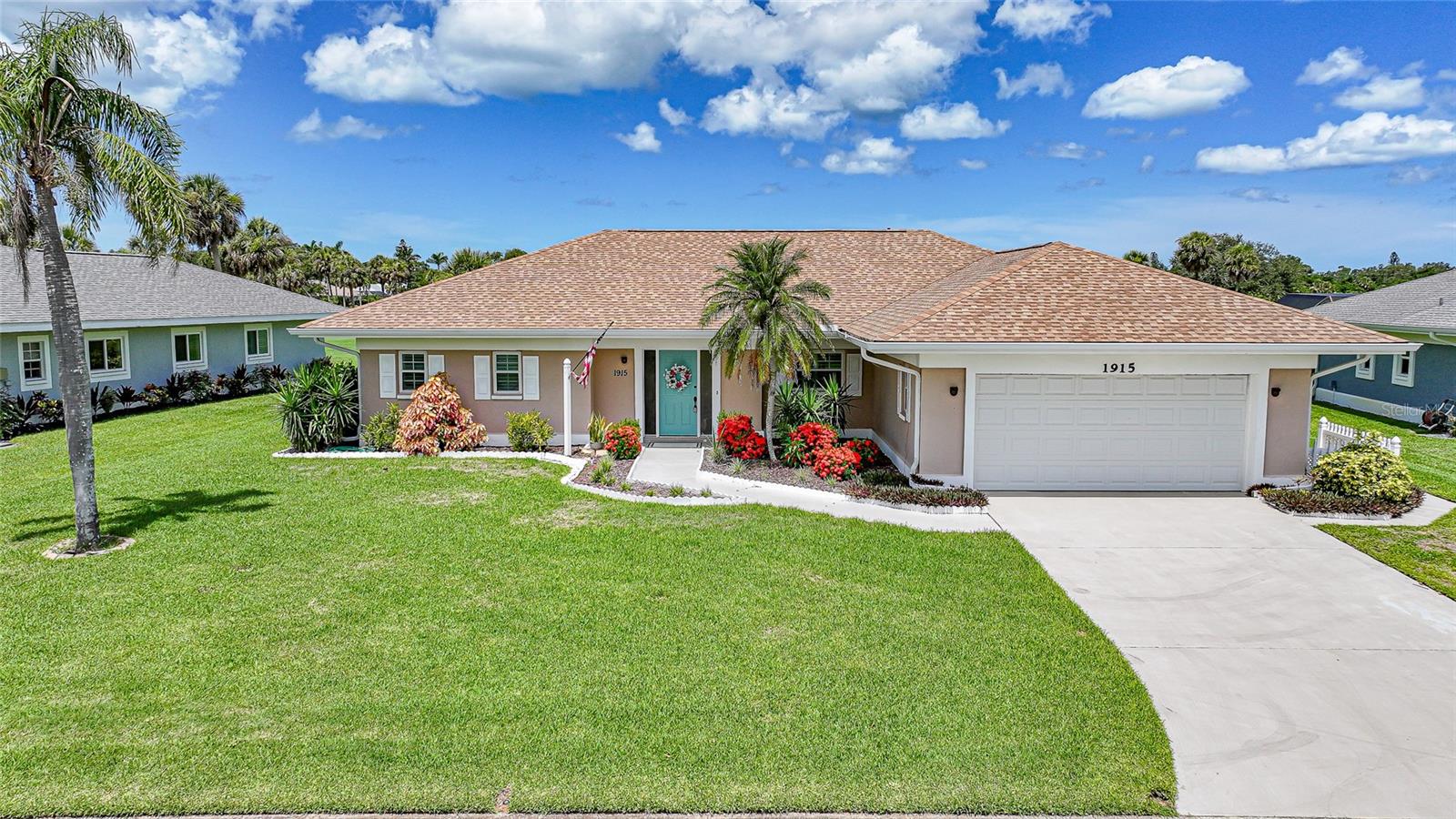Under contract-accepting backup offers. One or more photo(s) has been virtually staged. Live like you're on vacation every day at 1915 Pebble Beach Ct, where resort-style amenities meet the comfort of a move-in ready home in one of Venice’s most desirable communities— JACARANDA COUNTRY CLUB WEST VILLAGE. This beautifully maintained 3-bedroom, 2-bathroom home offers 2,145 square feet of thoughtfully designed living space, set on a quiet cul-de-sac with unobstructed golf course views and loaded with modern upgrades and spa-like features. Whether you're seeking a serene Florida retreat or a full-time residence with every convenience, this property checks every box. Curb appeal shines from the start with meticulously landscaped grounds and a warm, inviting exterior. Inside, the open and airy layout features new carpet, fresh paint, high ceilings, and abundant natural light enhanced by hurricane-impact windows and doors throughout. A split-bedroom floor plan offers optimal privacy, with the primary suite tucked away from the guest rooms. The home has also been REPIPED, ensuring peace of mind for years to come. Designed for both relaxing and entertaining, the home’s main living areas flow seamlessly into a screened-in outdoor retreat. The expansive enclosed patio features a heated in-ground Jacuzzi and a private sauna, creating a true spa-like escape in your own backyard. A NEW PANORAMIC POOL CAGE installed in 2019 provides a clean, comfortable space to enjoy the golf course views year-round, with no rear neighbors and plenty of tranquility. The kitchen is both functional and inviting, offering generous cabinetry, a breakfast bar, and a pass-through window that overlooks the lanai. The large primary suite includes two closets plus a walk-in closet and a spacious en-suite bath with dual vanities with a walk-in shower, and a garden tub. Two guest bedrooms share a full bath, perfect for hosting visitors or setting up a home office. A dedicated laundry room with storage and a utility sink leads to a two-car garage, rounding out the home’s practical features. Situated outside of a flood zone, and just minutes from Venice’s Gulf beaches, historic downtown, shopping, dining, and medical centers, this home offers everything you need—and nothing you don’t. Located at the heart of the neighborhood Jacaranda West Country Club is an 18-hole award winning championship golf course and clubhouse. Elegant yet comfortable, luxurious yet low-maintenance, 1915 Pebble Beach Ct is the kind of home where you can truly enjoy the best of Florida living. Schedule your private showing today.