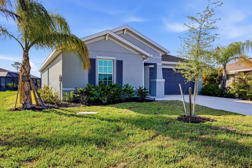 Absolutely Beautiful "ALMOST NEW" 3 Bedroom 2 Full Bath POOL HOME located in ROTONDA LAKES & NOT IN FLOOD ZONE. This Like NEW Home features an "OPEN FLOOR PLAN" that is great for Family gatherings or Entertaining. Great Room has High Vaulted Ceilings, Beautiful TILE FLOORS, A Spacious Dining Area with Sliders from Great Room to screened lanai with HEATED salt water POOL. Kitchen is tastefully appointed and boasts Beautiful Hard Wood Cabinetry, QUARTZ Countertops, ISLAND with Breakfast Bar, Pantry, STAINLESS STEEL appliances to include Refrigerator, Dishwasher, Microwave and Range. Primary Suite and Bath feature a WALK-IN CLOSET, Dual Vanity Sinks and a nicely TILED Shower. Two Guest Bedrooms are spacious and Guest Bath is tiled and has TUB and Shower. Large Laundry Room with shelving. Relax and Enjoy all that nature has on the Screened Lanai with Heated Salt Water Pool.  This Home has Impact Glass , 2 Car Garage and is Nicely Landscaped and has St. Augustine Grass. The perfect Seasonal or Investment Home!!! Nice end of Cul-De-Sac Location !!! Community offers Several GOLF COURSES, Popular 7 mile Pioneer BIKE Path,a near by Public Boat Ramp, Several Parks, and Marinas, World Class Fishing, Great Restaurants and Shopping are only minutes away. Rotonda Lakes is only 15-25 minutes to Beautiful Southwest Florida Beaches in Boca Grande and Manasota Key. Boating access to the Gulf of Mexico and surrounding islands. This exceptional Home is well maintained and A MUST SEE !!! EXPERIENCE THE FLORIDA LIFESTYLE !!!