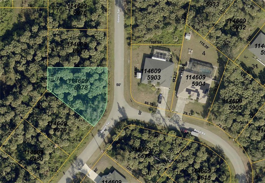 Build your dream home on this desirable residential lot located in the growing city of North Port, FL. This vacant parcel offers a great opportunity in a quiet neighborhood with nearby homes already established. Conveniently located with easy access to I-75, shopping, dining, schools, and beautiful Gulf Coast beaches. Enjoy Florida living with no HOA or deed restrictions (buyer to verify). Perfect for a primary residence, second home, or investment opportunity. Don’t miss this chance to secure land in one of Southwest Florida’s fastest-growing areas. Map may not show the correct location. The lot is on Geary Ter where Bond Rd meets.