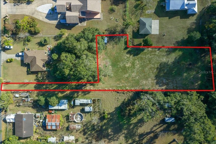 Build your dream home on this beautiful, cleared .61 acre parcel in desirable Anthony, FL. This is your chance to escape the hustle and build the perfect retreat, offering space, tranquility, and the Florida lifestyle you've always wanted. This property is a flag lot. Shed does not convey.