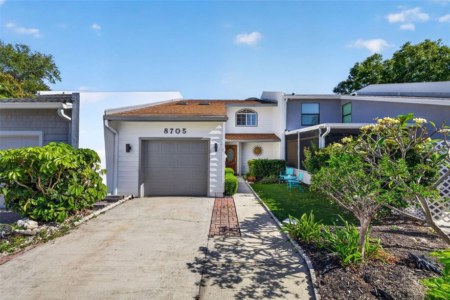 Adorable townhome in Bay Crest Park with NO condo or HOA fees and beautiful canal views! Enjoy the privacy of this move-in ready home offering 3 bedrooms (with potential for 4), 2.5 bathrooms, a garage, new HVAC and an extended lanai with plenty of room to entertain. The owners are willing to sell the home furnished, making this a wonderful full-time residence, vacation home, or investment opportunity. As you enter, you’ll notice the continuous luxury vinyl flooring throughout the main living areas. The downstairs features an updated kitchen with new stainless-steel appliances, beautiful light fixtures, and views overlooking the great room, which opens to the screened lanai. There is also an additional family room perfect for entertaining, a dedicated dining area off the kitchen, and a convenient half bath for guests. Upstairs, you’ll find three spacious bedrooms plus a bonus room/large office off the primary suite that could easily serve as a fourth bedroom, nursery, or flex space. Sliding doors lead to a private screened area, perfect for morning coffee or evening cocktails. From there, step down to the newly paved extended lanai, offering ample space for outdoor dining, sunbathing, or taking in westerly sunset views down the canal. Enjoy this home year-round or take advantage of weekly rental opportunities for added income potential. Located in Bay Crest Park, a vibrant and highly desirable waterfront community, residents enjoy a fantastic location just minutes to Tampa International Airport, the Veterans
Expressway, downtown Tampa, International Plaza, and some of the area’s beautiful Gulf beaches. Bay Crest is known for its boating lifestyle, community feel, and unbeatable convenience to shopping, dining, sporting venues, and everything Tampa Bay has. Residents also enjoy access to the community boat ramp, providing easy access for boating, kayaking, fishing and getting out on the water. Call today!