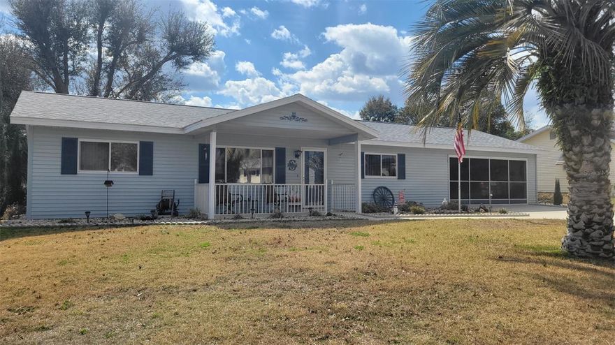 You will love this Sentinel Model. Two bedroom split plan. Spotlessly clean - maintained with pride. New roof 2025, new AC 2022, new washer and dryer 2026, new hot water heater 2023. Stainless steel appliances, Pull out drawers in cabinets. 14x15 screened room with all new screens. New storm door. Quiet street back of community. Some furniture and riding mower negotiable.