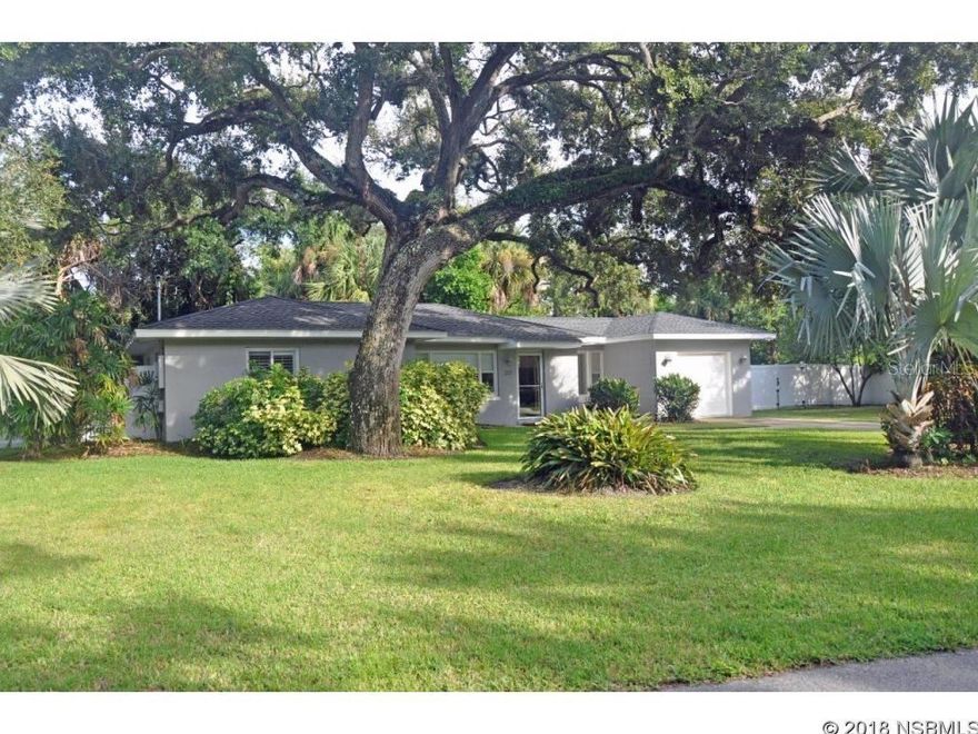 Newly renovated beachside home on gorgeous oversized lot just a block from the river & a block from Flagler Avenue on quiet shady street.  Terrazzo floors, new stainless kitchen, new bath, most windows replaced & are double pane.  Plantation shutters.   Deep closets.  Natural gas for stove & dryer.  Fenced yard with plenty of room for kids, pets, pool, RV, boat/trailer & other toys.  Roof & HVAC replaced 2015.  See to appreciate this beautifully redone beach house ideal for primary or vacation owner. ;Water: City