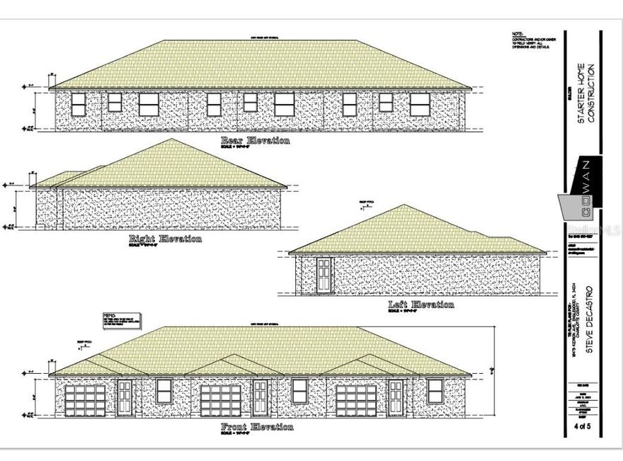 Pre-Construction. To be built. Pre-Construction Investment Opportunity! Secure your future income-producing property with this brand-new triplex to be built at 10475 Kdiron Ave, Port Charlotte. This property is offered as a land + build package on an undeveloped lot, giving buyers the chance to lock in today’s pricing before construction begins.

Each unit will feature modern block construction, 2 bedrooms / 2 bathrooms, open-concept layouts, stylish kitchens, and durable finishes designed for low-maintenance living. With demand for rentals continuing to rise in this growing area, this triplex offers strong potential for both cash flow and long-term appreciation.

Centrally located near schools, shopping, parks, golf courses, and less than a 20-minute drive to Gulf beaches—residents will enjoy convenience and lifestyle, while investors will appreciate the location’s rental appeal.

No HOA. No CDD. Price reflects land with proposed build. Final plans and finishes may vary.